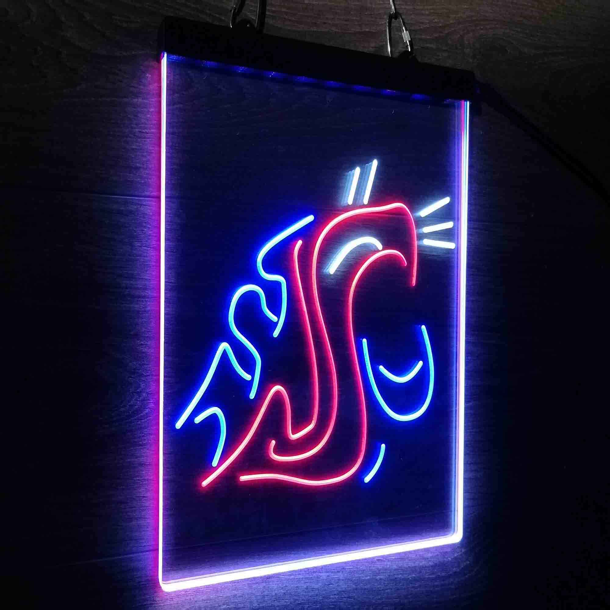 Washington State Cougar Neon LED Sign 3 Colors