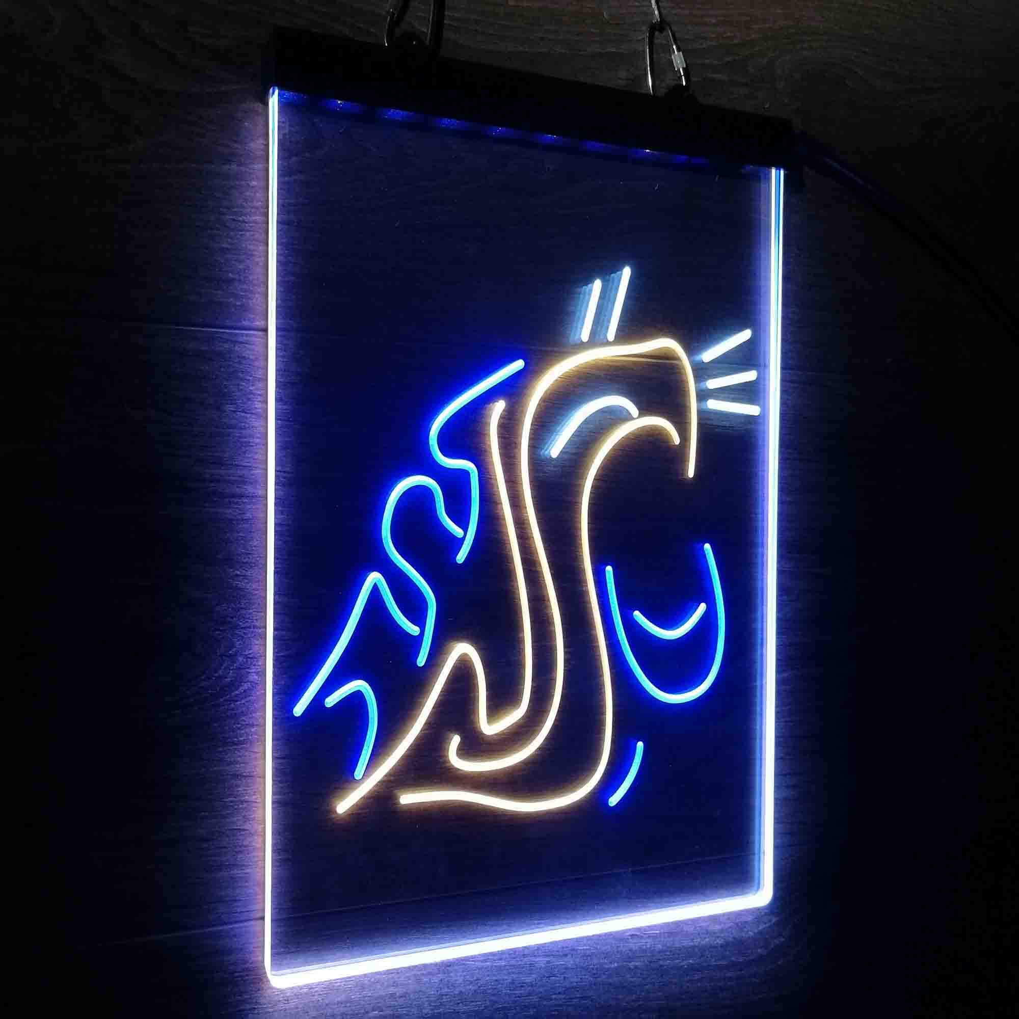 Washington State Cougar Neon LED Sign 3 Colors