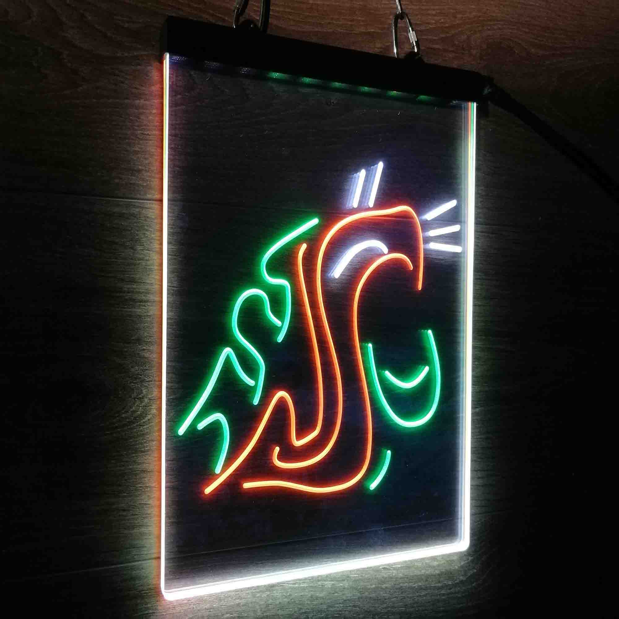 Washington State Cougar Neon LED Sign 3 Colors