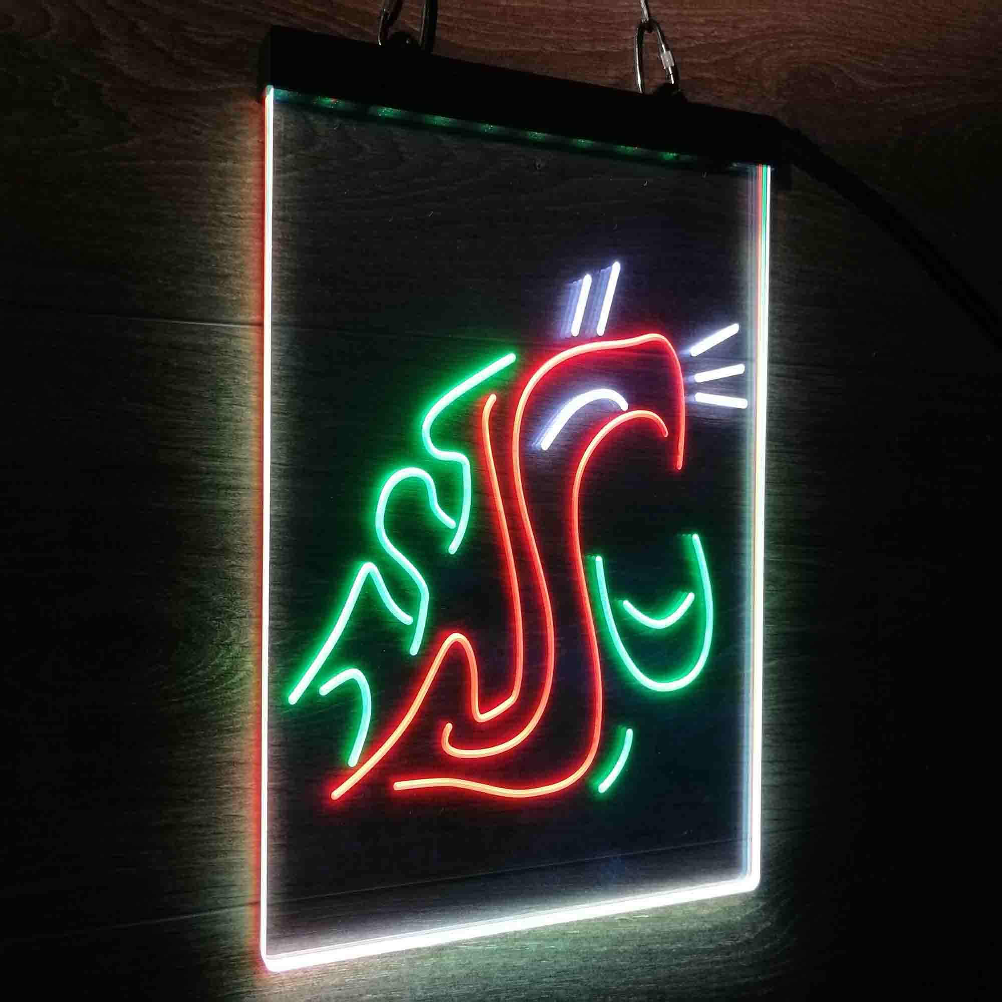 Washington State Cougar Neon LED Sign 3 Colors