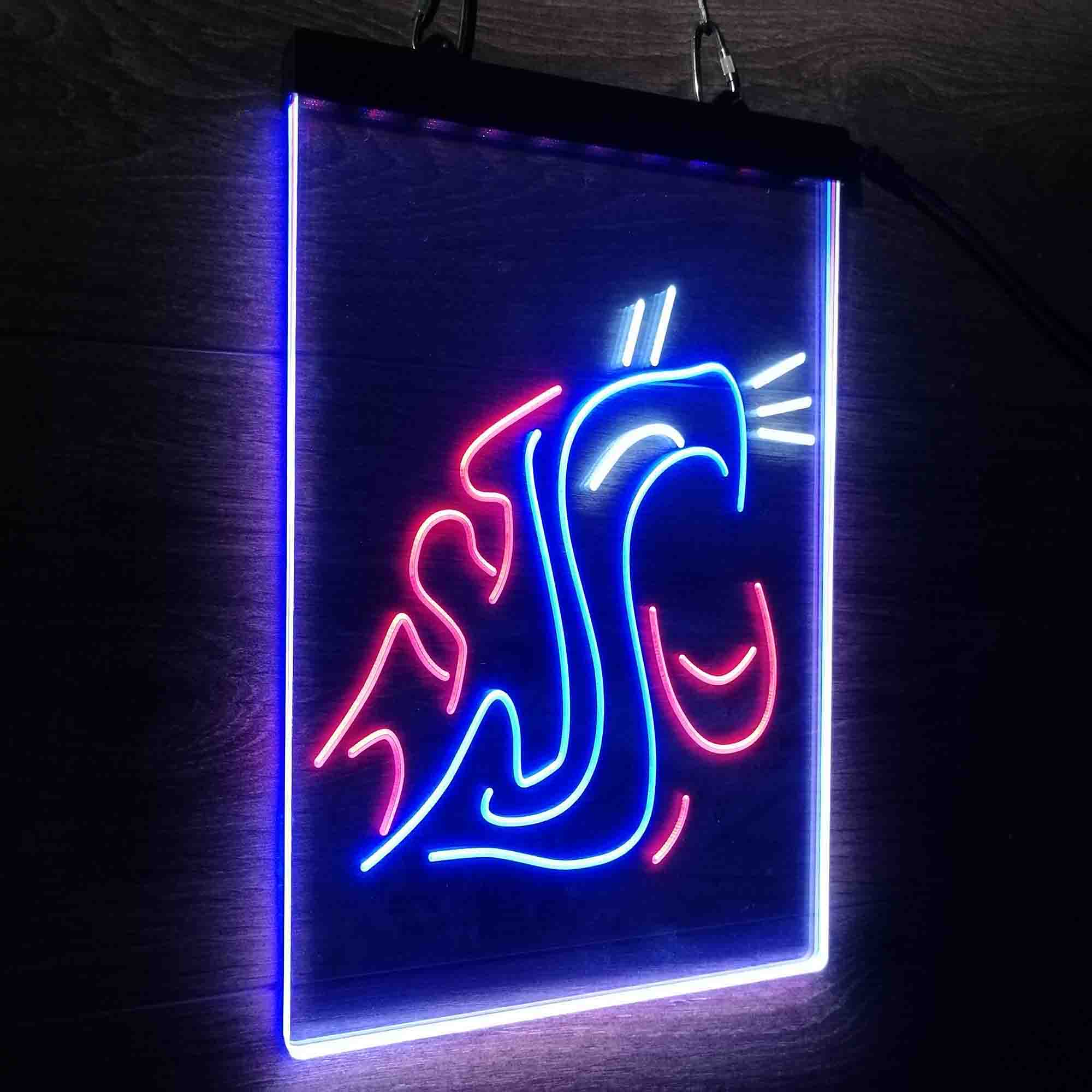 Washington State Cougar Neon LED Sign 3 Colors