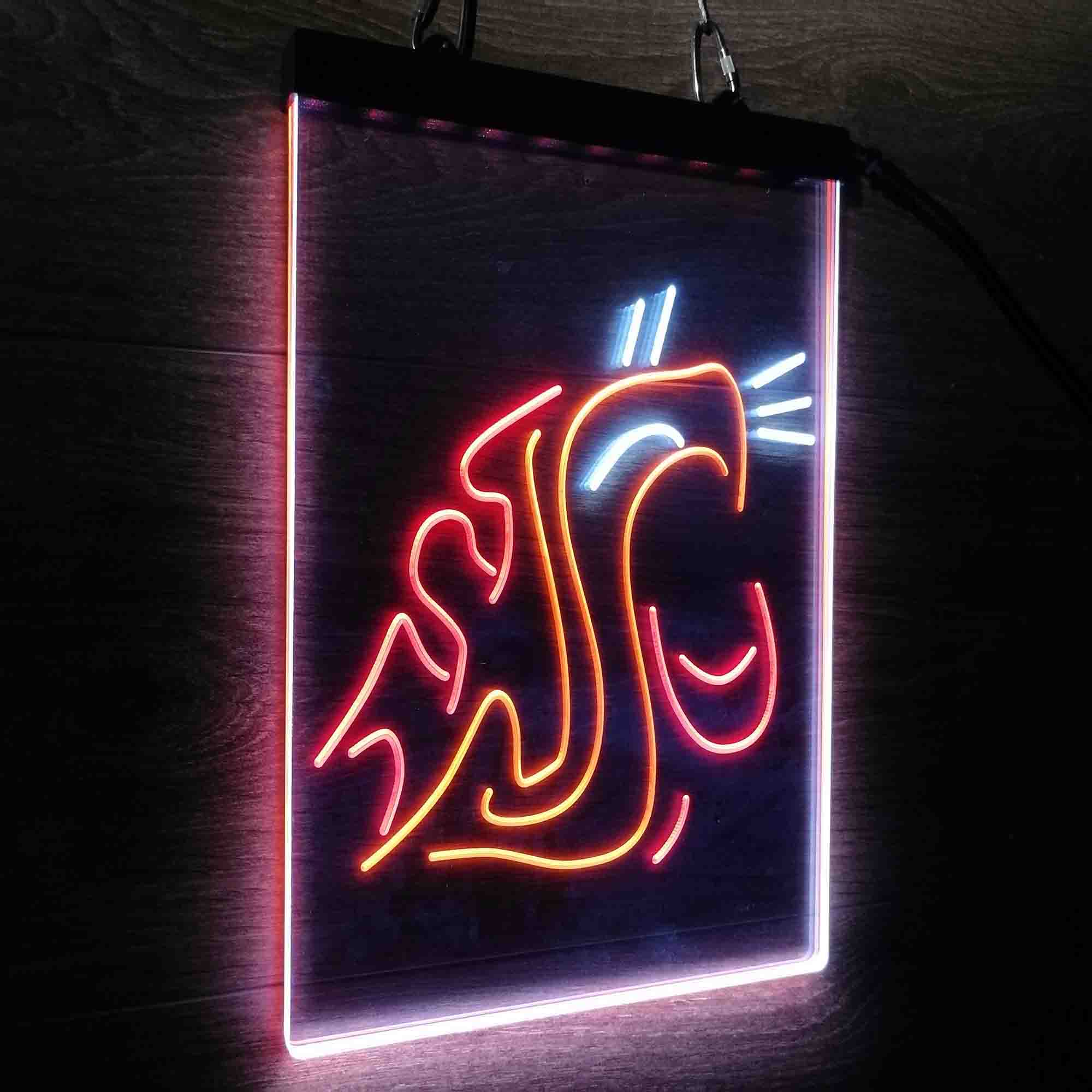 Washington State Cougar Neon LED Sign 3 Colors