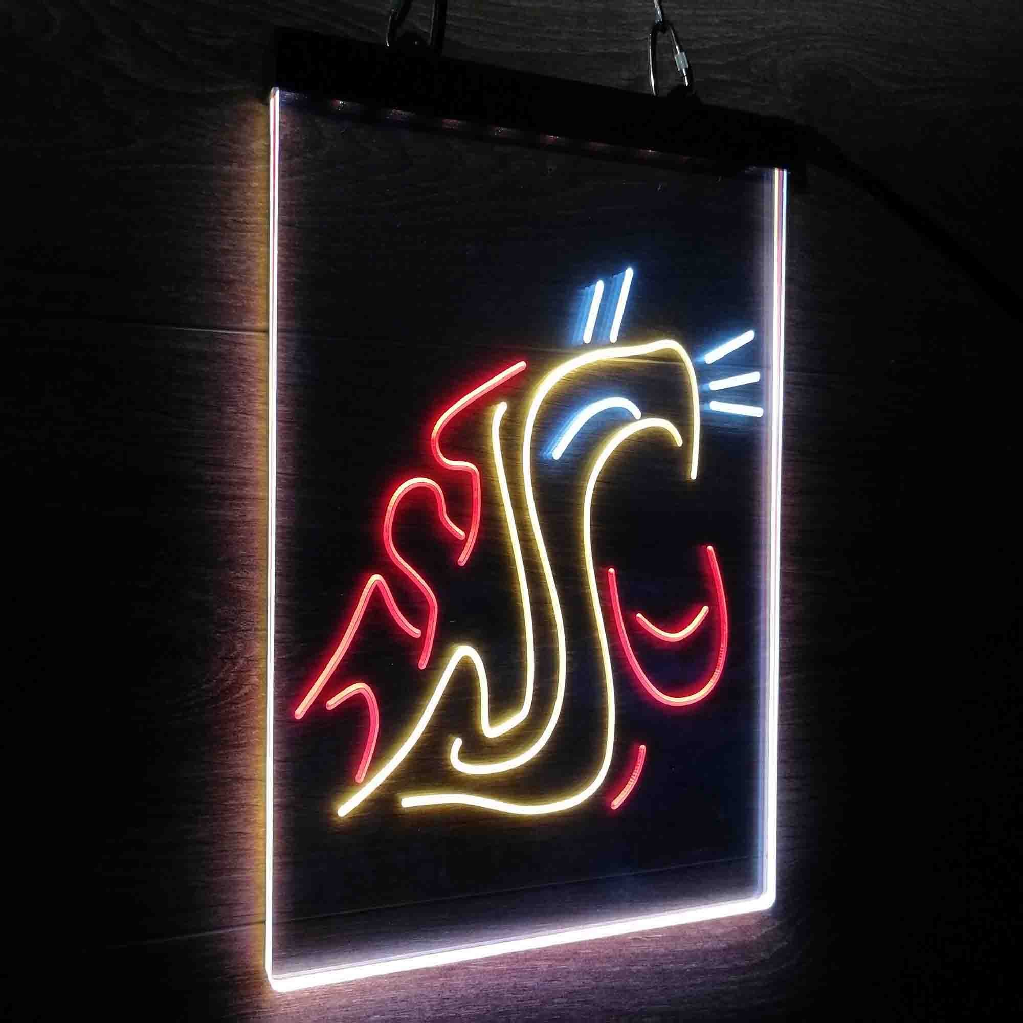 Washington State Cougar Neon LED Sign 3 Colors