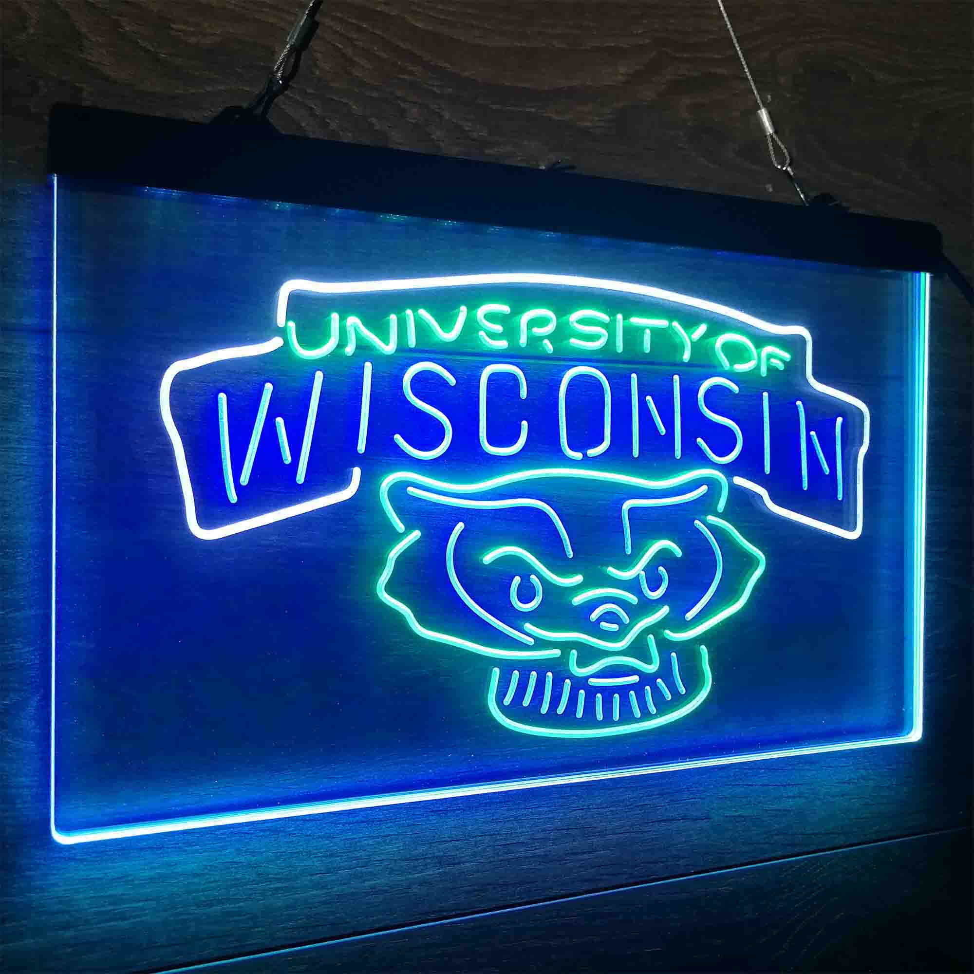 Wisconsin Badgers Neon LED Sign 3 Colors