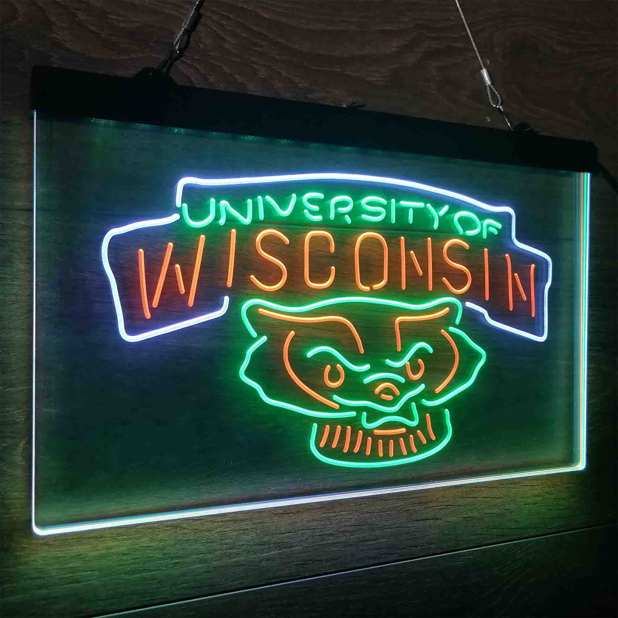 Wisconsin Badgers Neon LED Sign 3 Colors