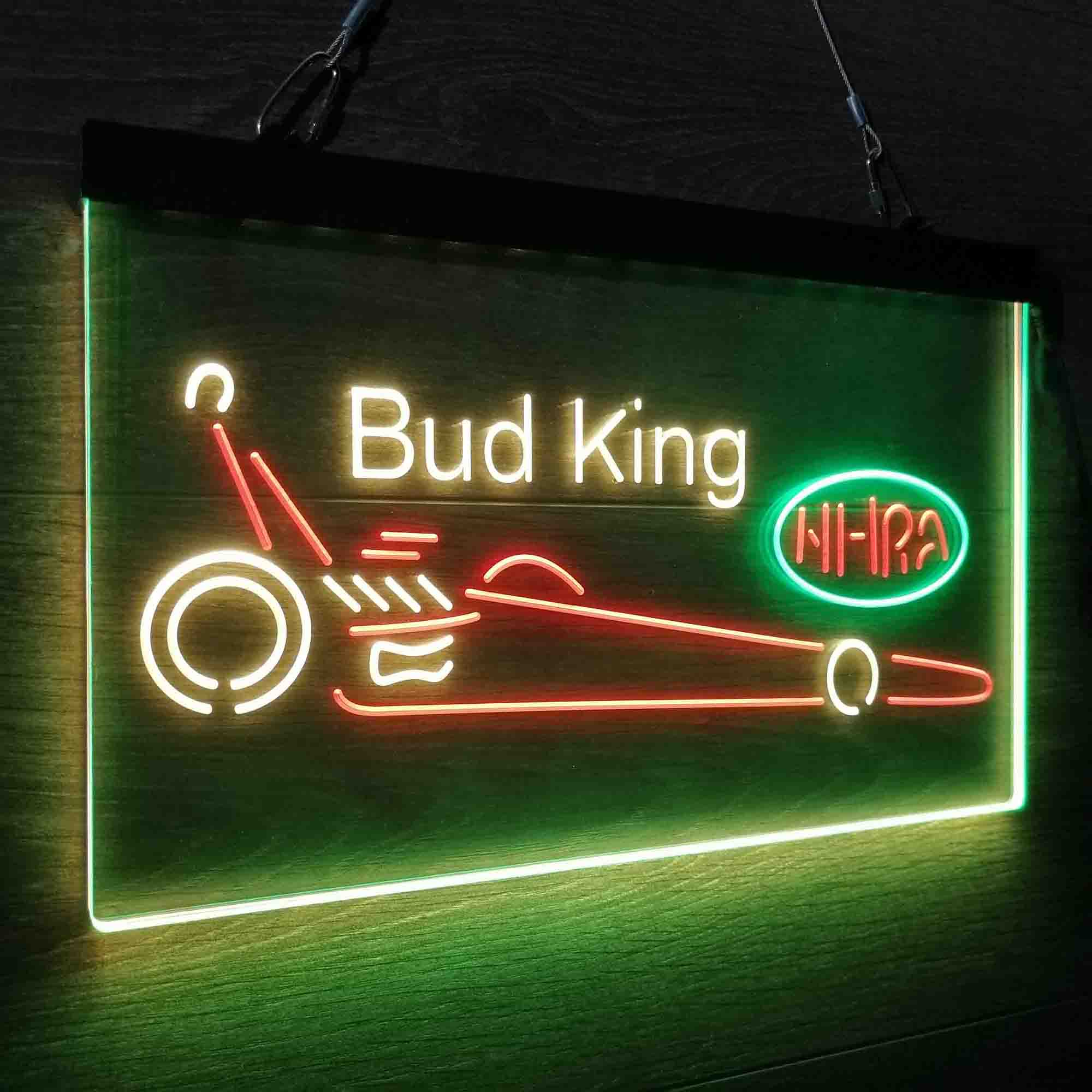 Bud King Nhra Dragster Neon LED Sign 3 Colors