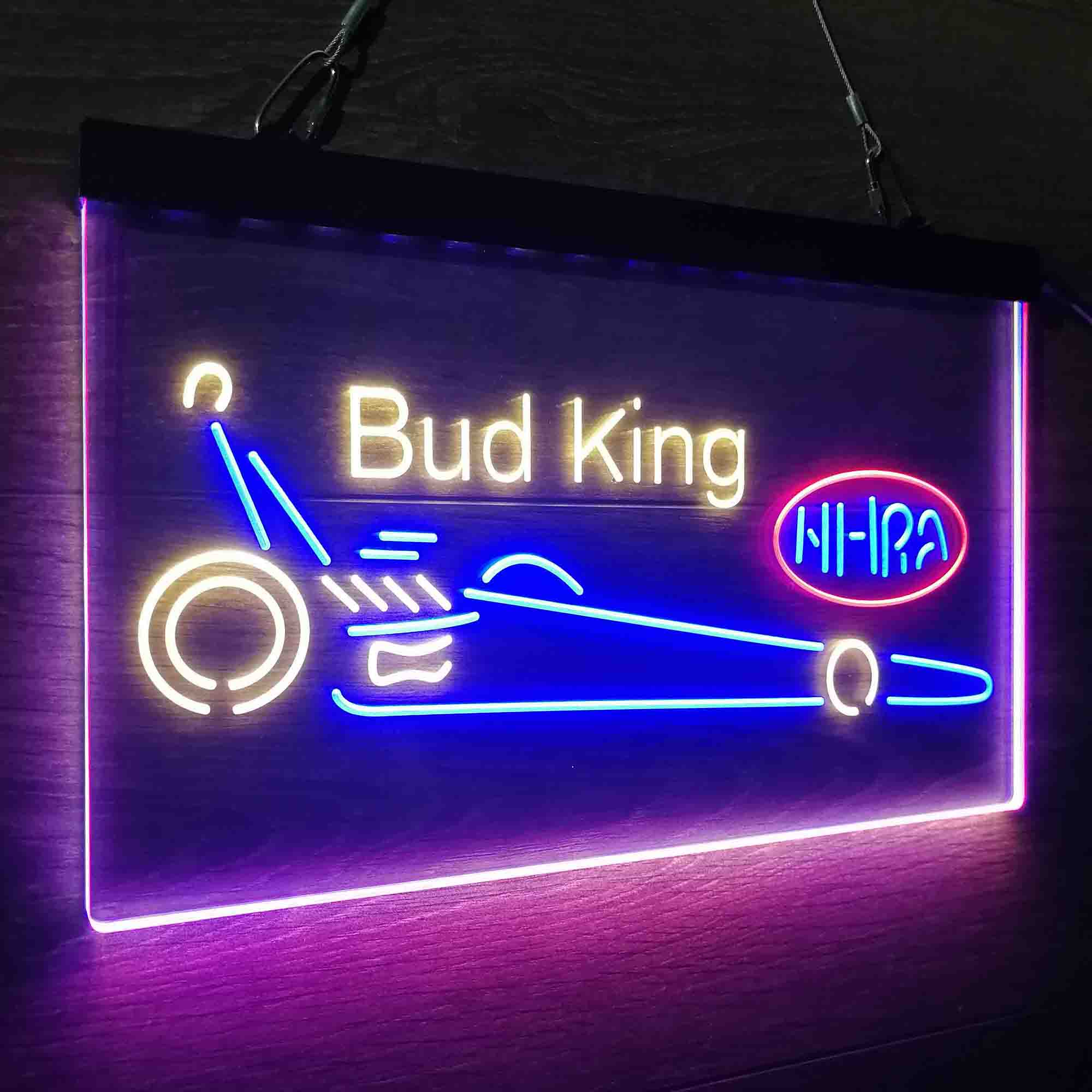 Bud King Nhra Dragster Neon LED Sign 3 Colors