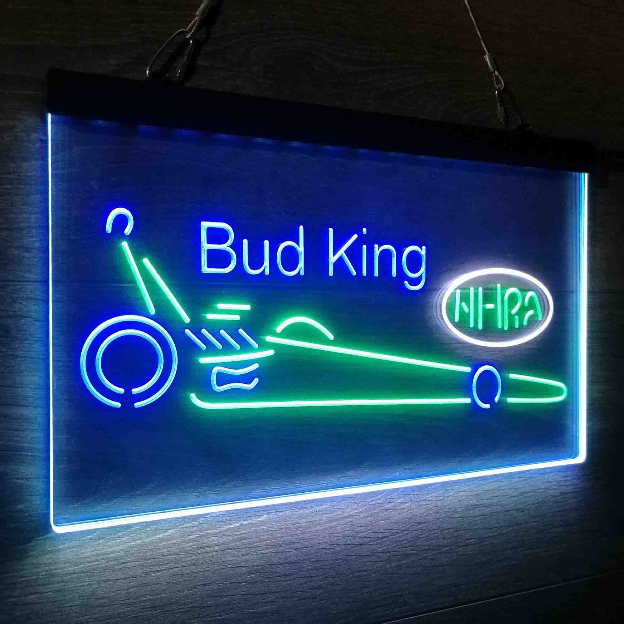 Bud King Nhra Dragster Neon LED Sign 3 Colors