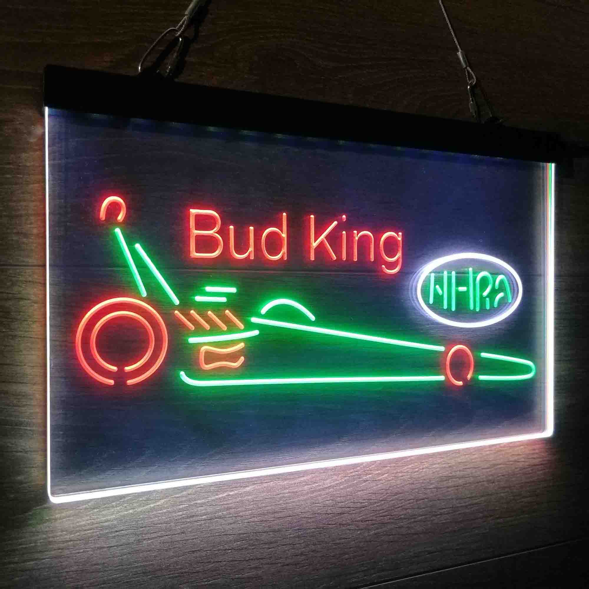 Bud King Nhra Dragster Neon LED Sign 3 Colors