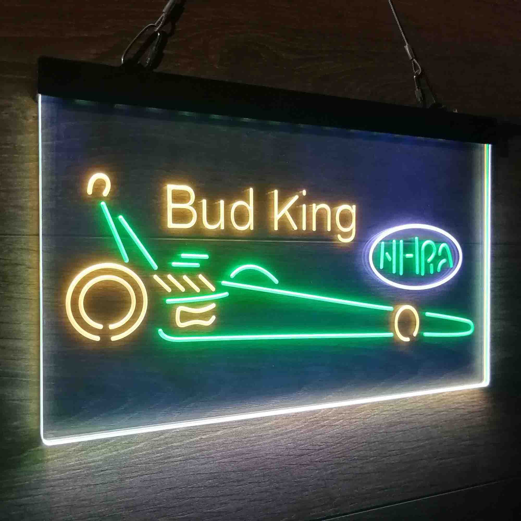 Bud King Nhra Dragster Neon LED Sign 3 Colors