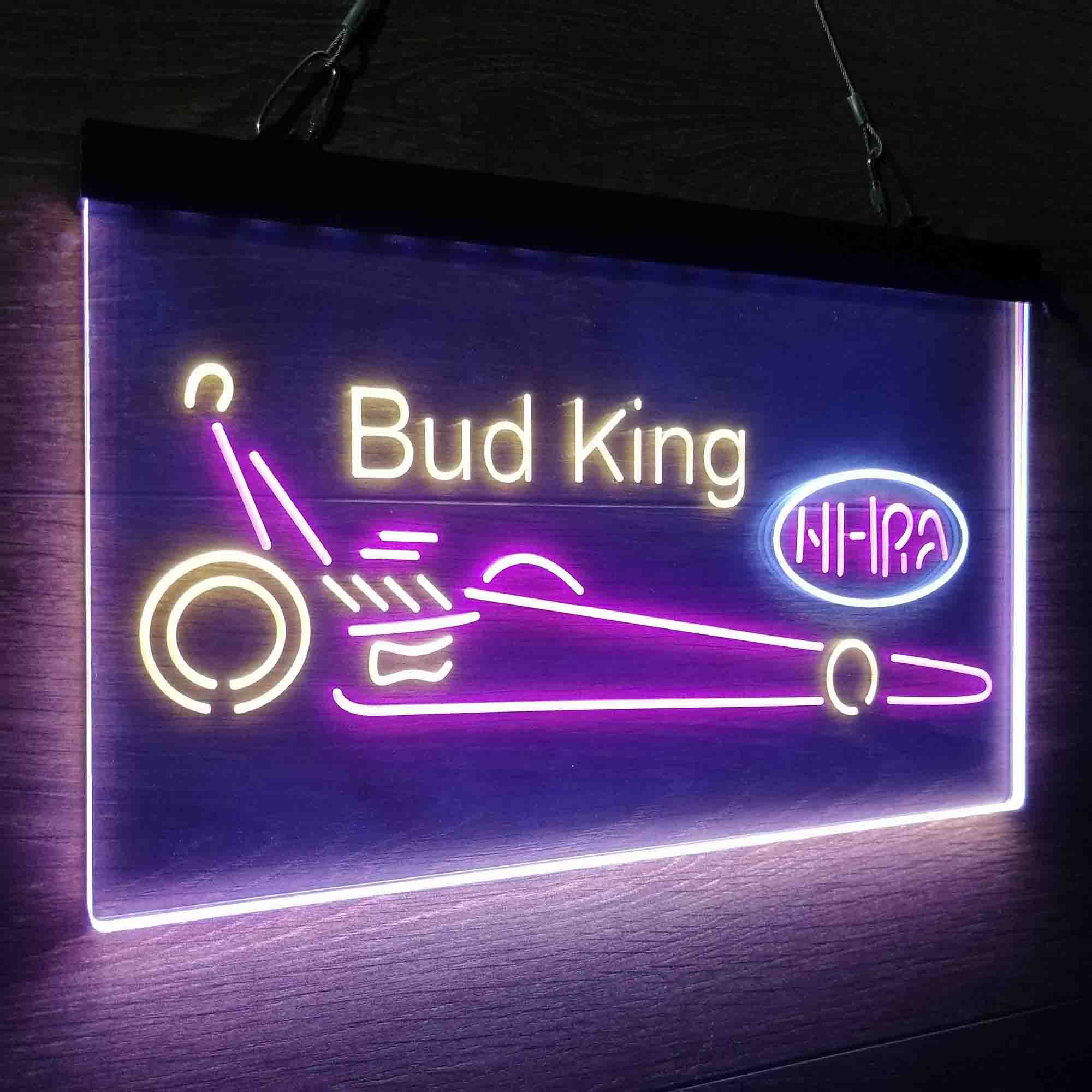 Bud King Nhra Dragster Neon LED Sign 3 Colors