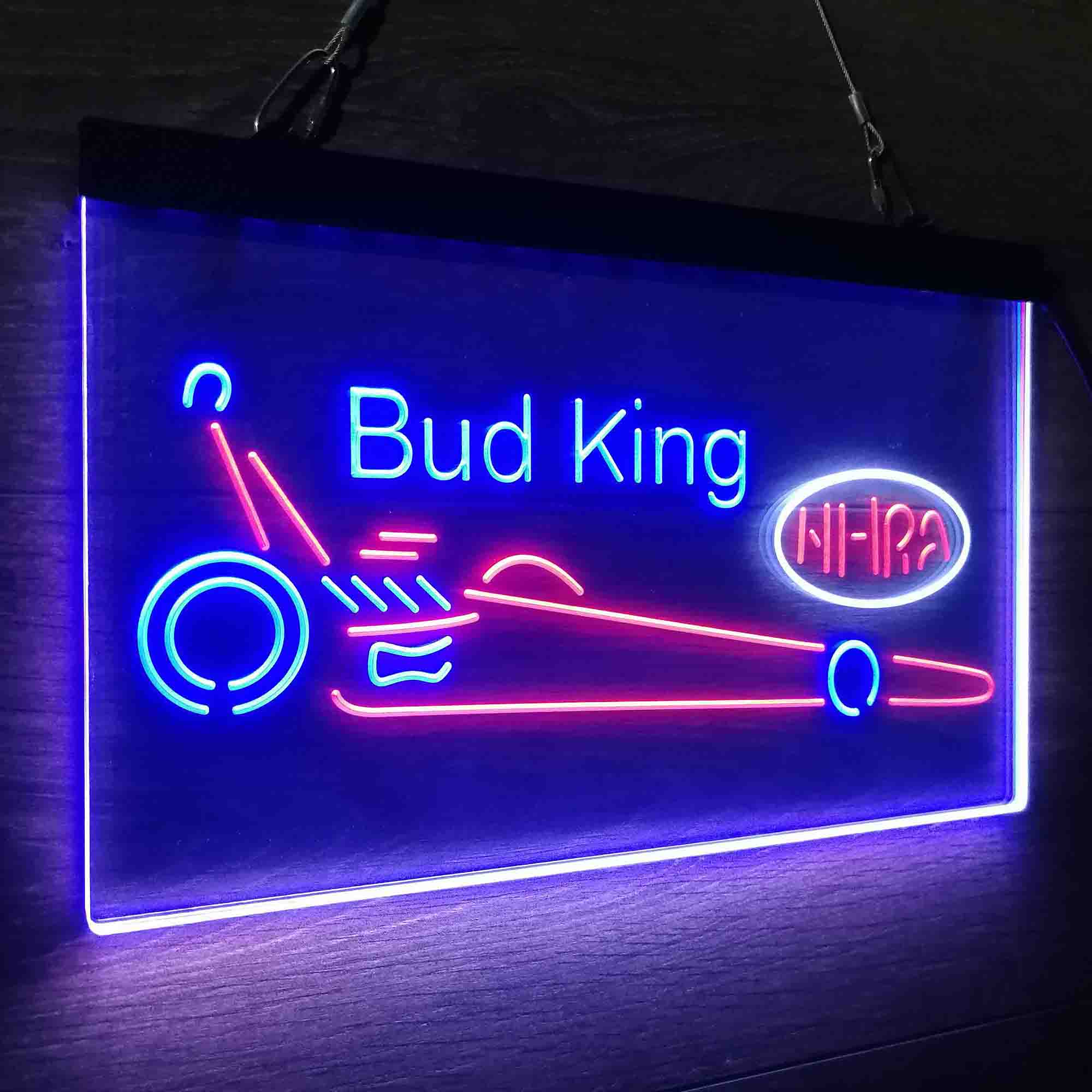 Bud King Nhra Dragster Neon LED Sign 3 Colors