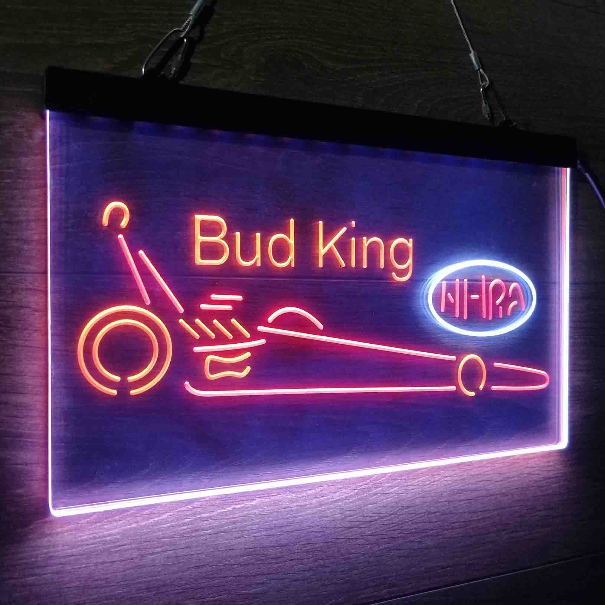 Bud King Nhra Dragster Neon LED Sign 3 Colors