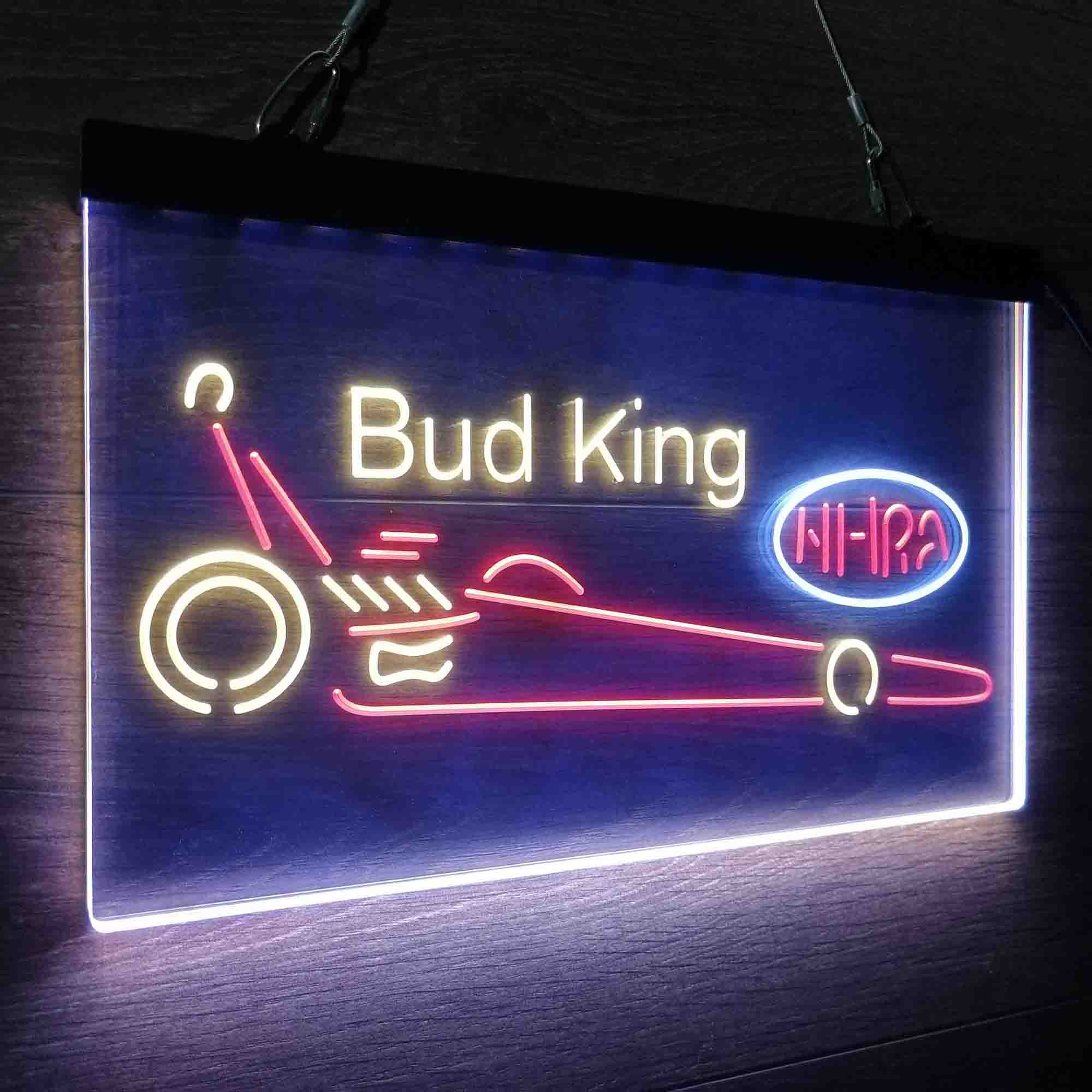 Bud King Nhra Dragster Neon LED Sign 3 Colors