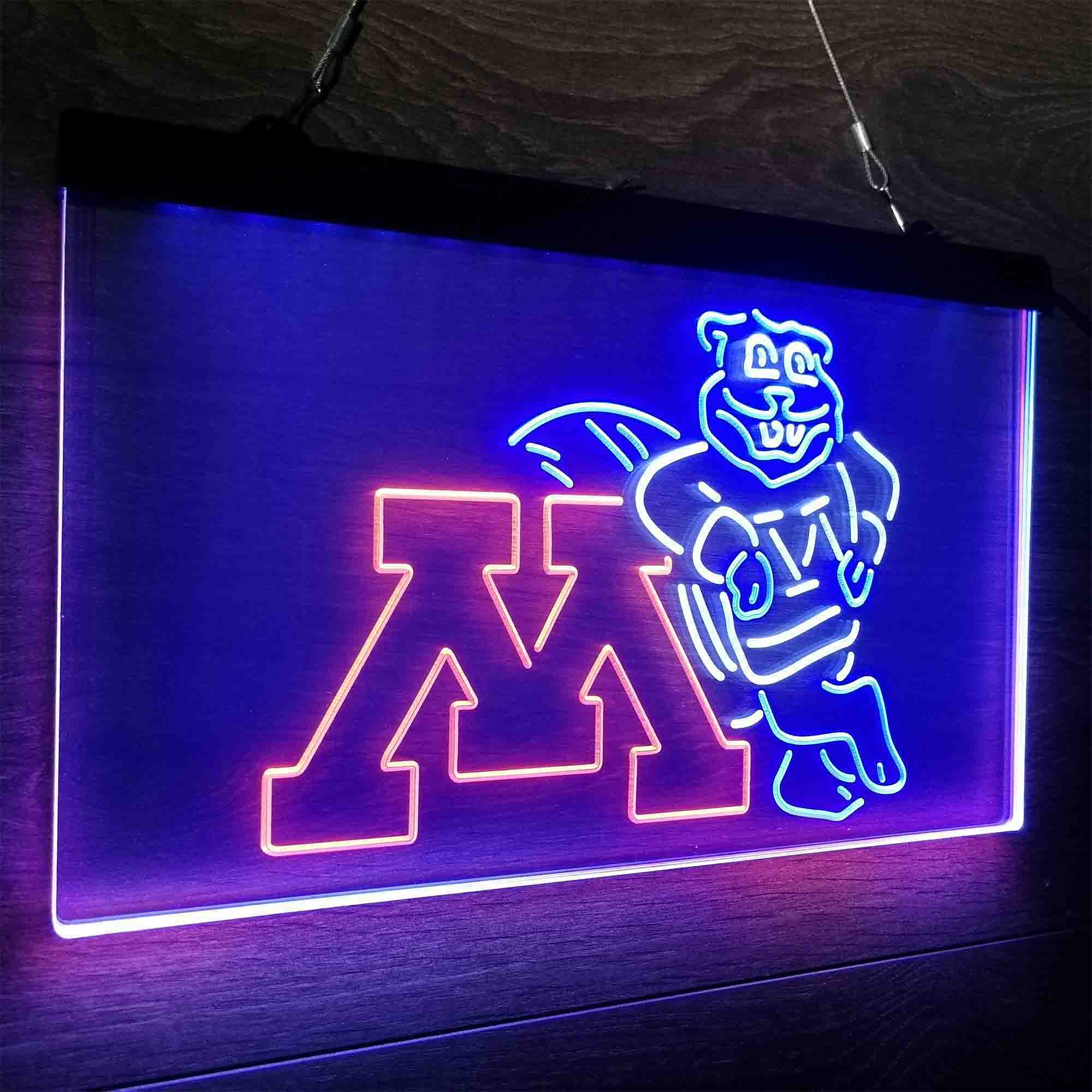 Minnesota Golden Gophers Neon LED Sign 3 Colors