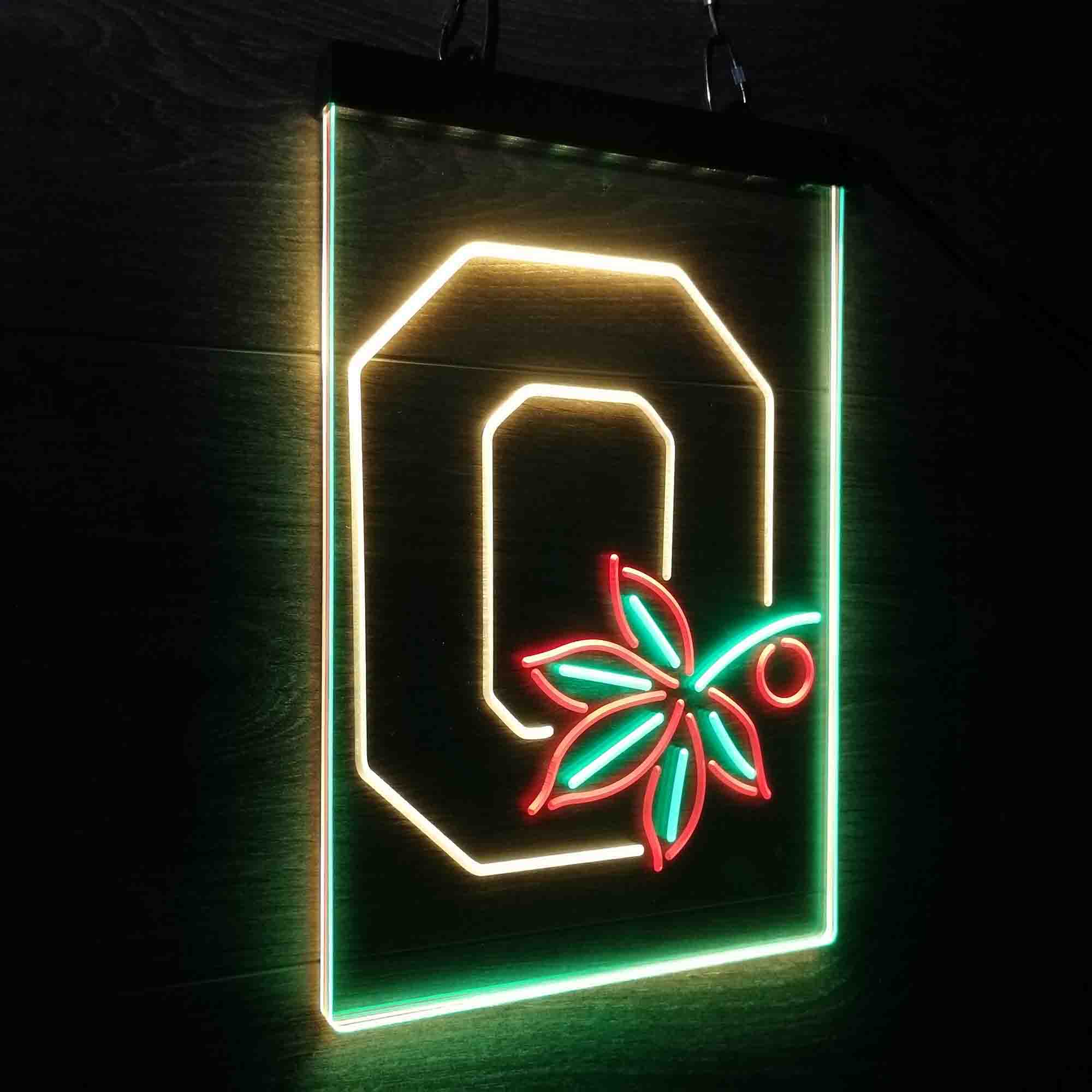 Ohio State Buckeyes Maple Leaf Club Neon LED Sign 3 Colors