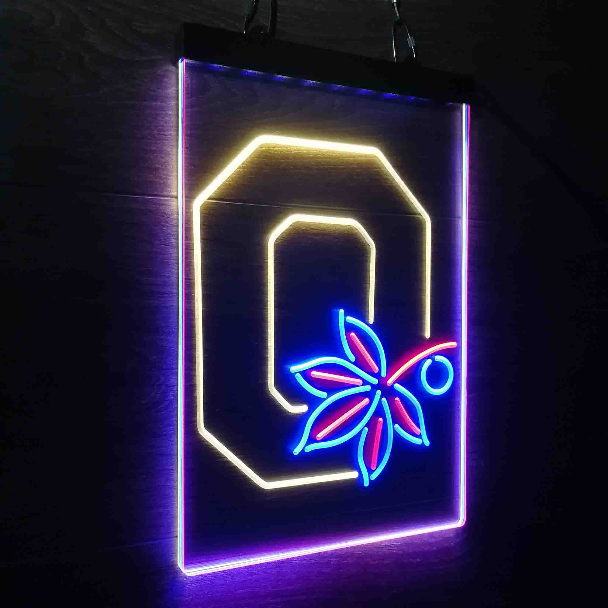 Ohio State Buckeyes Maple Leaf Club Neon LED Sign 3 Colors