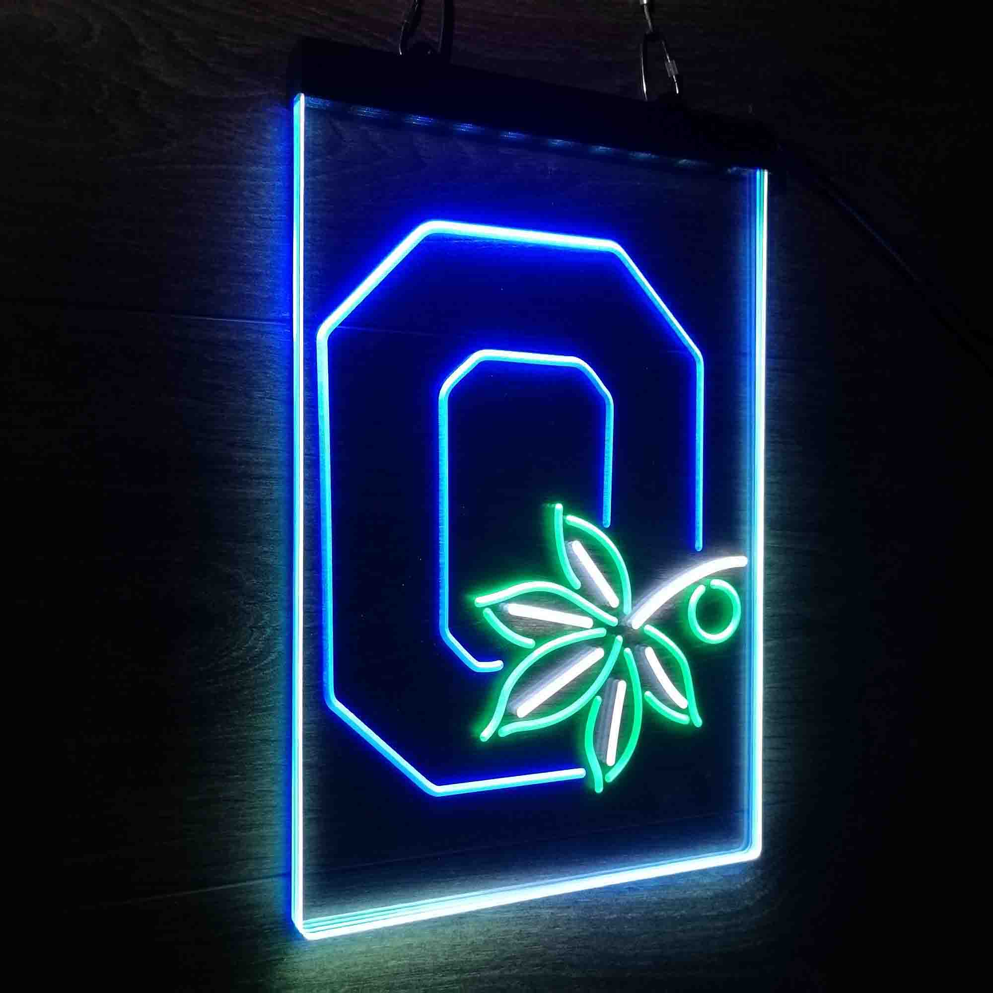 Ohio State Buckeyes Maple Leaf Club Neon LED Sign 3 Colors