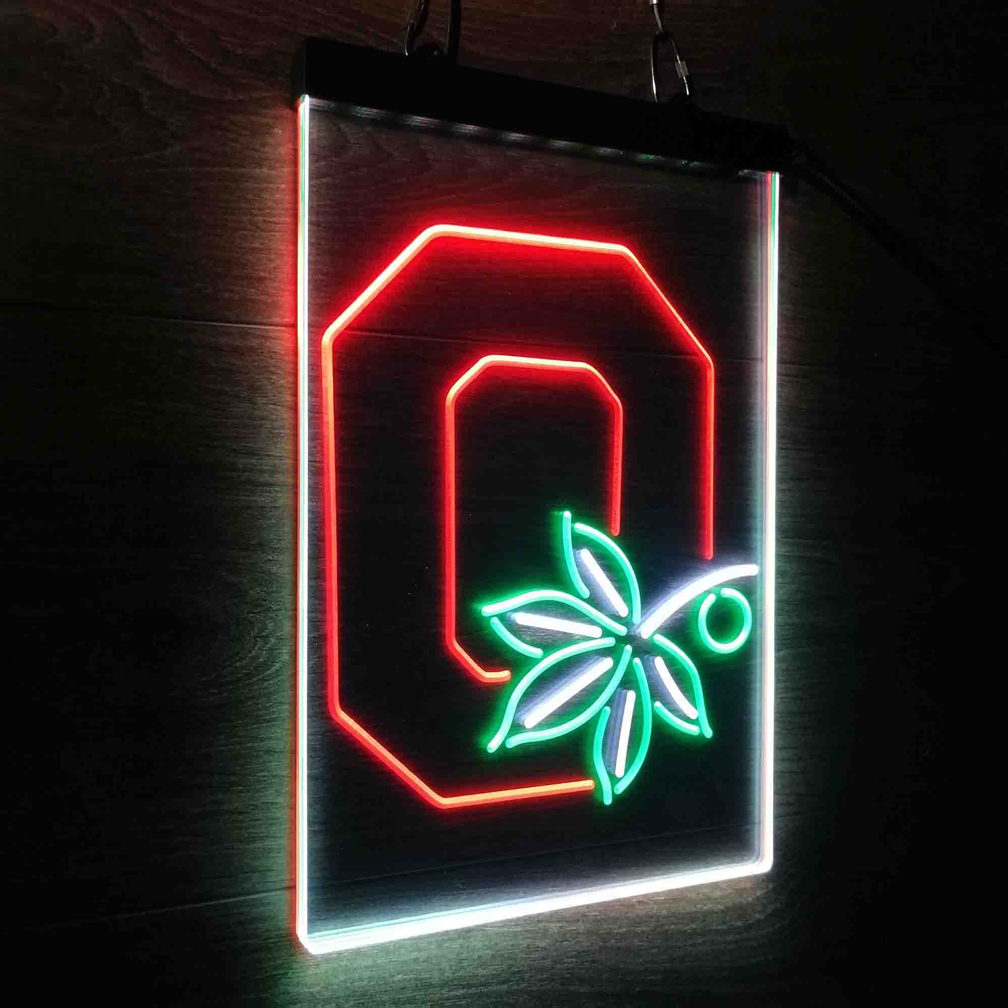 Ohio State Buckeyes Maple Leaf Club Neon LED Sign 3 Colors