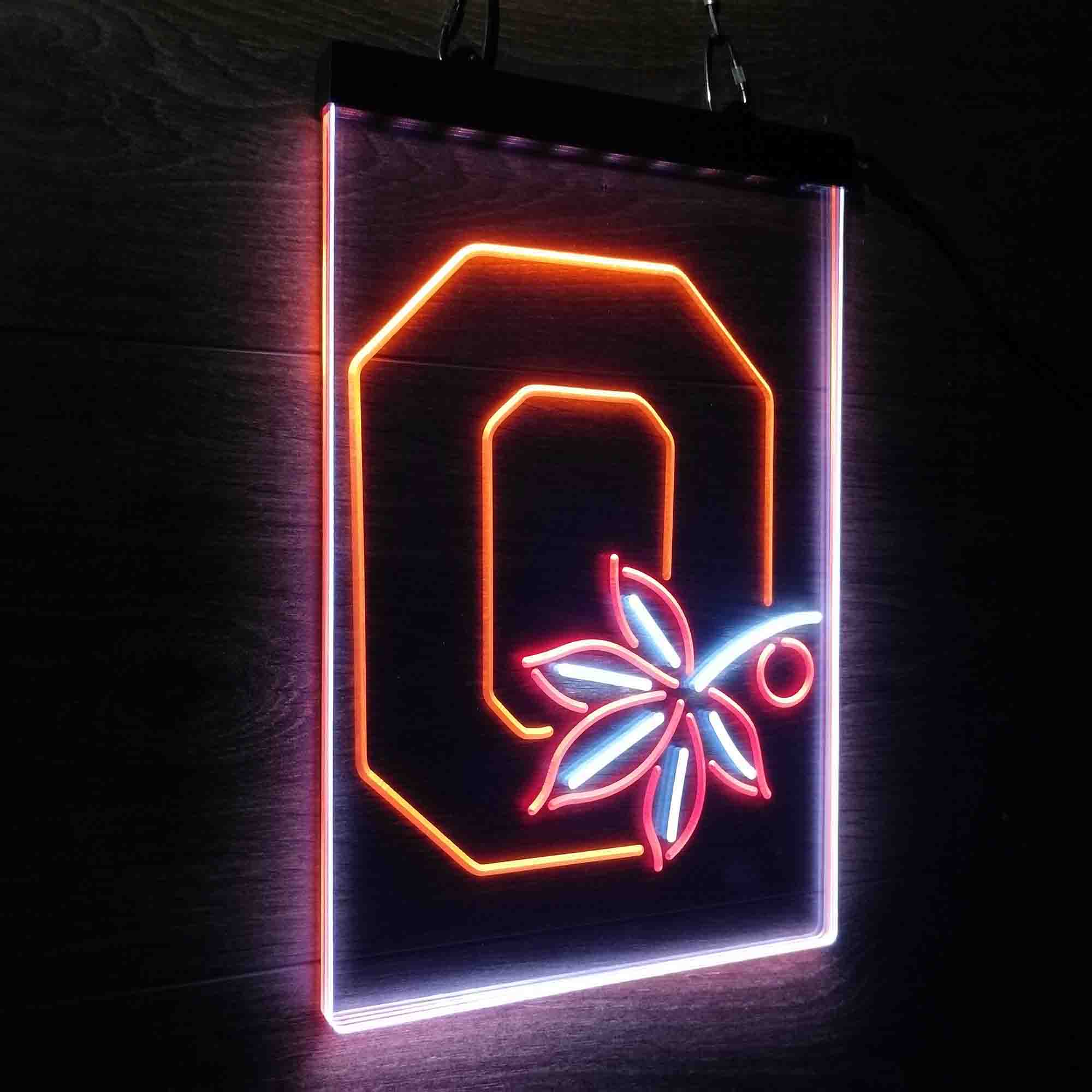 Ohio State Buckeyes Maple Leaf Club Neon LED Sign 3 Colors