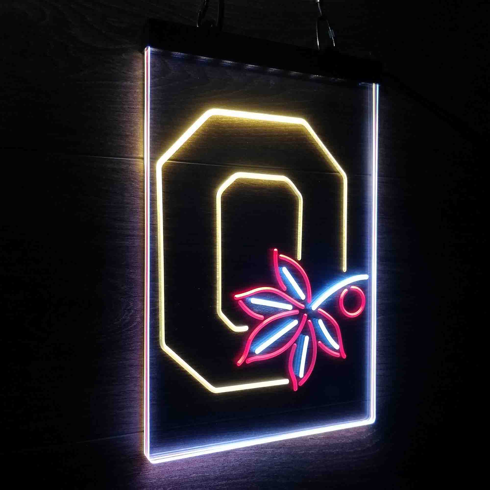 Ohio State Buckeyes Maple Leaf Club Neon LED Sign 3 Colors