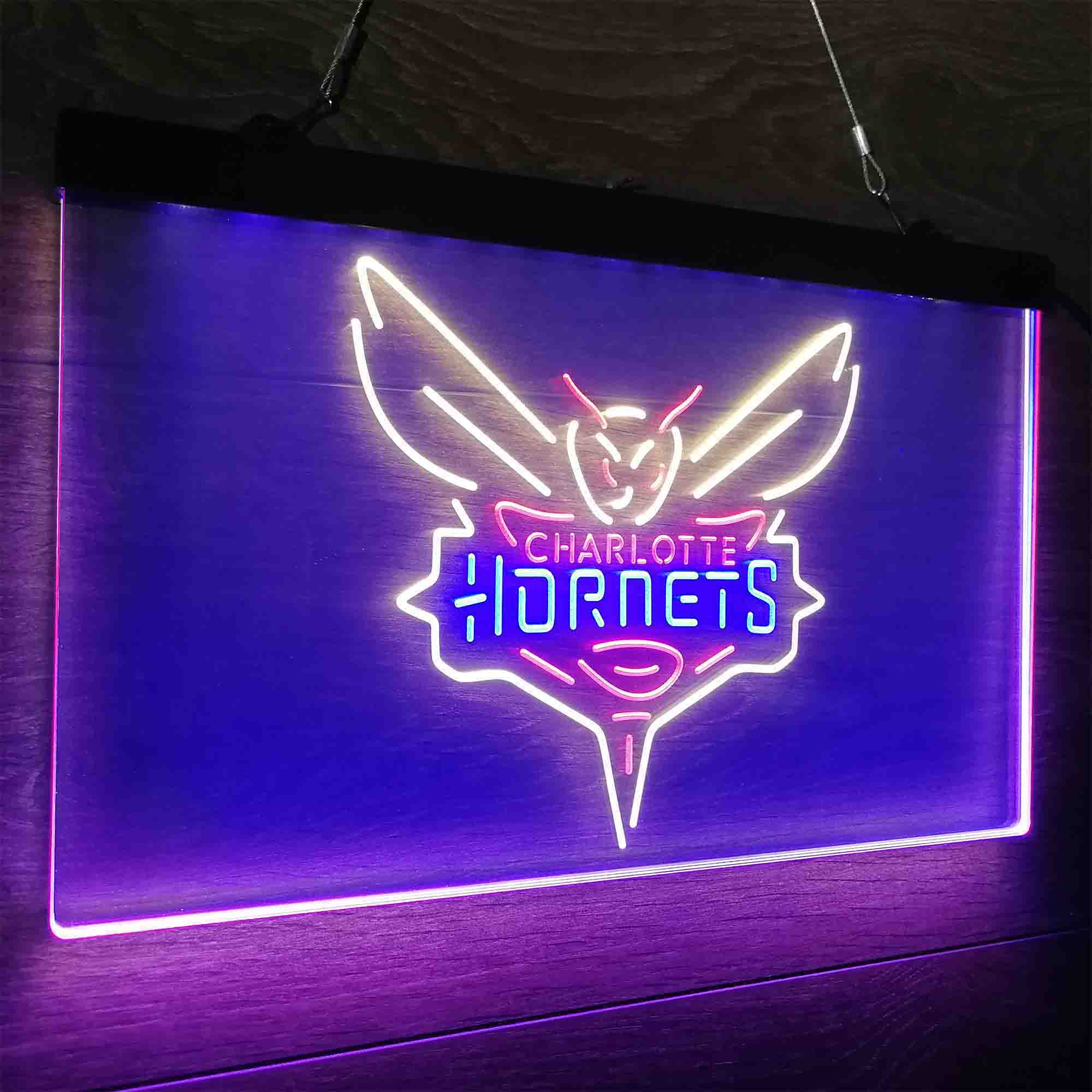 Charlotte League Hornets Club Basketball Souvenir Neon LED Sign 3 Colors