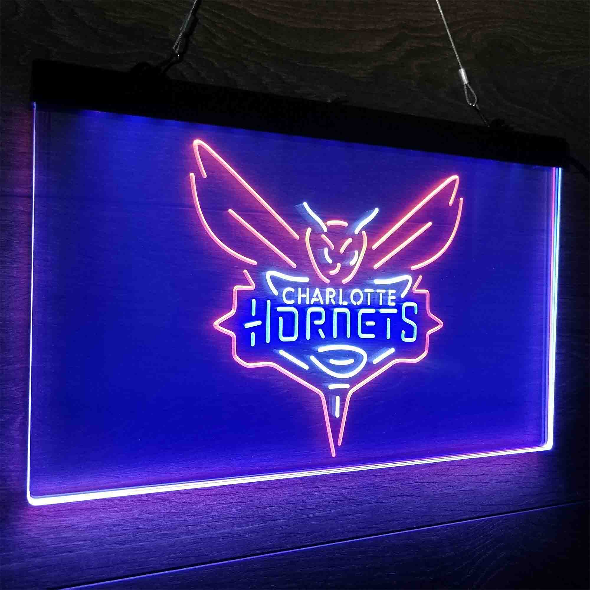 Charlotte League Hornets Club Basketball Souvenir Neon LED Sign 3 Colors