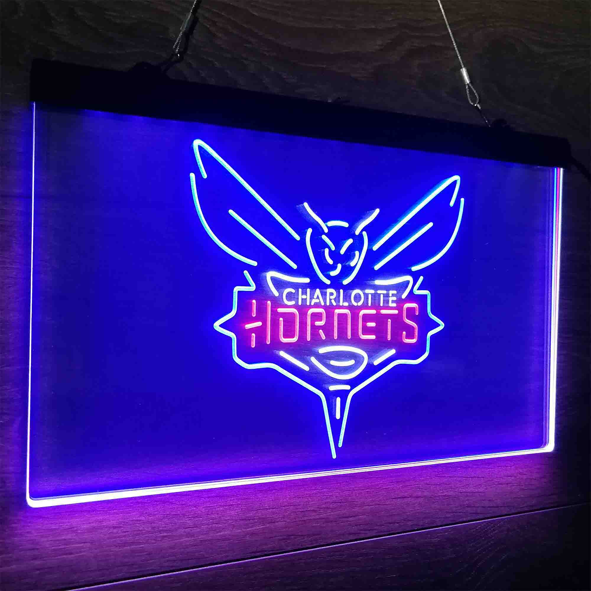 Charlotte League Hornets Club Basketball Souvenir Neon LED Sign 3 Colors