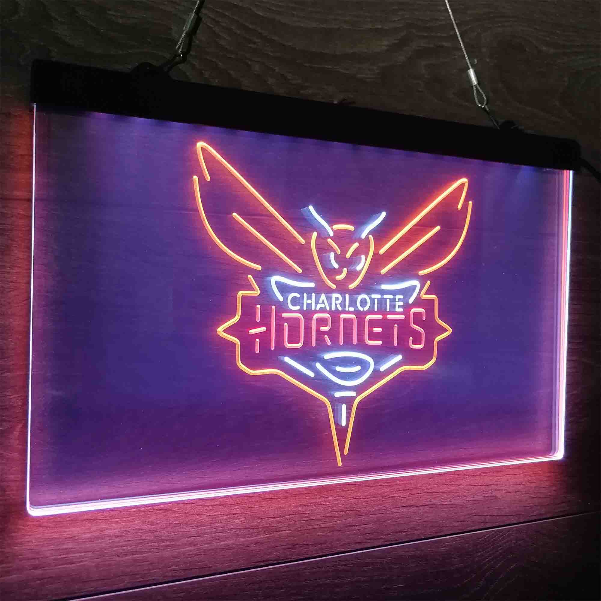 Charlotte League Hornets Club Basketball Souvenir Neon LED Sign 3 Colors