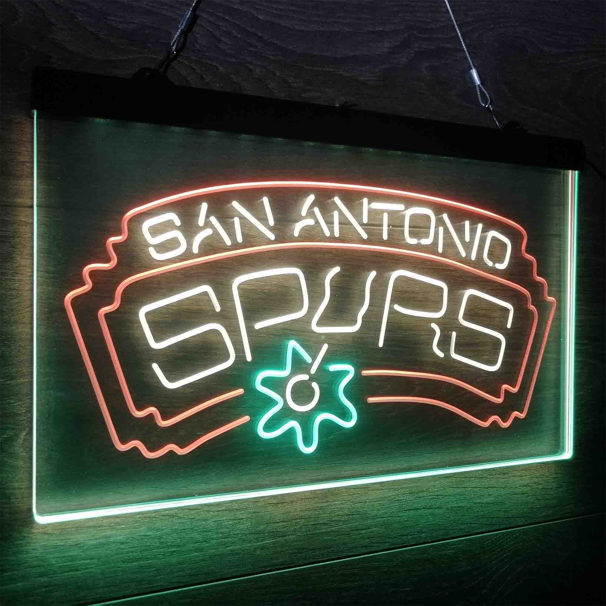 San Antonios League Club Spurses Neon LED Sign 3 Colors