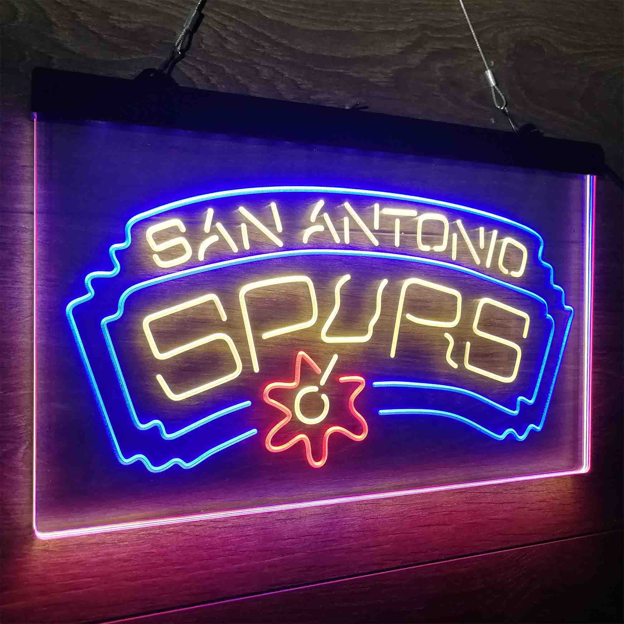 San Antonios League Club Spurses Neon LED Sign 3 Colors