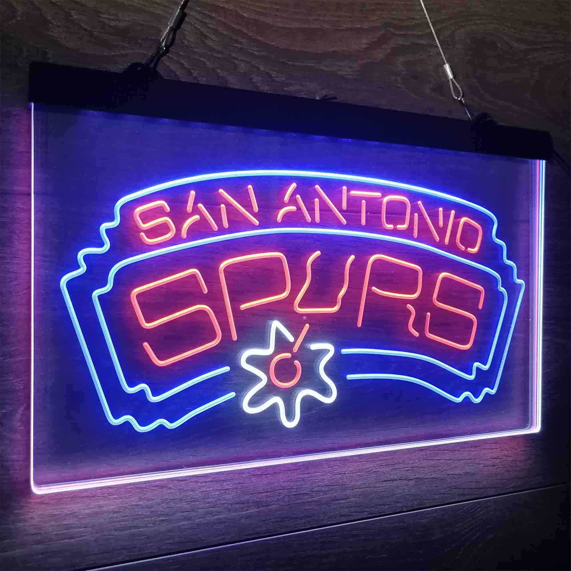 San Antonios League Club Spurses Neon LED Sign 3 Colors