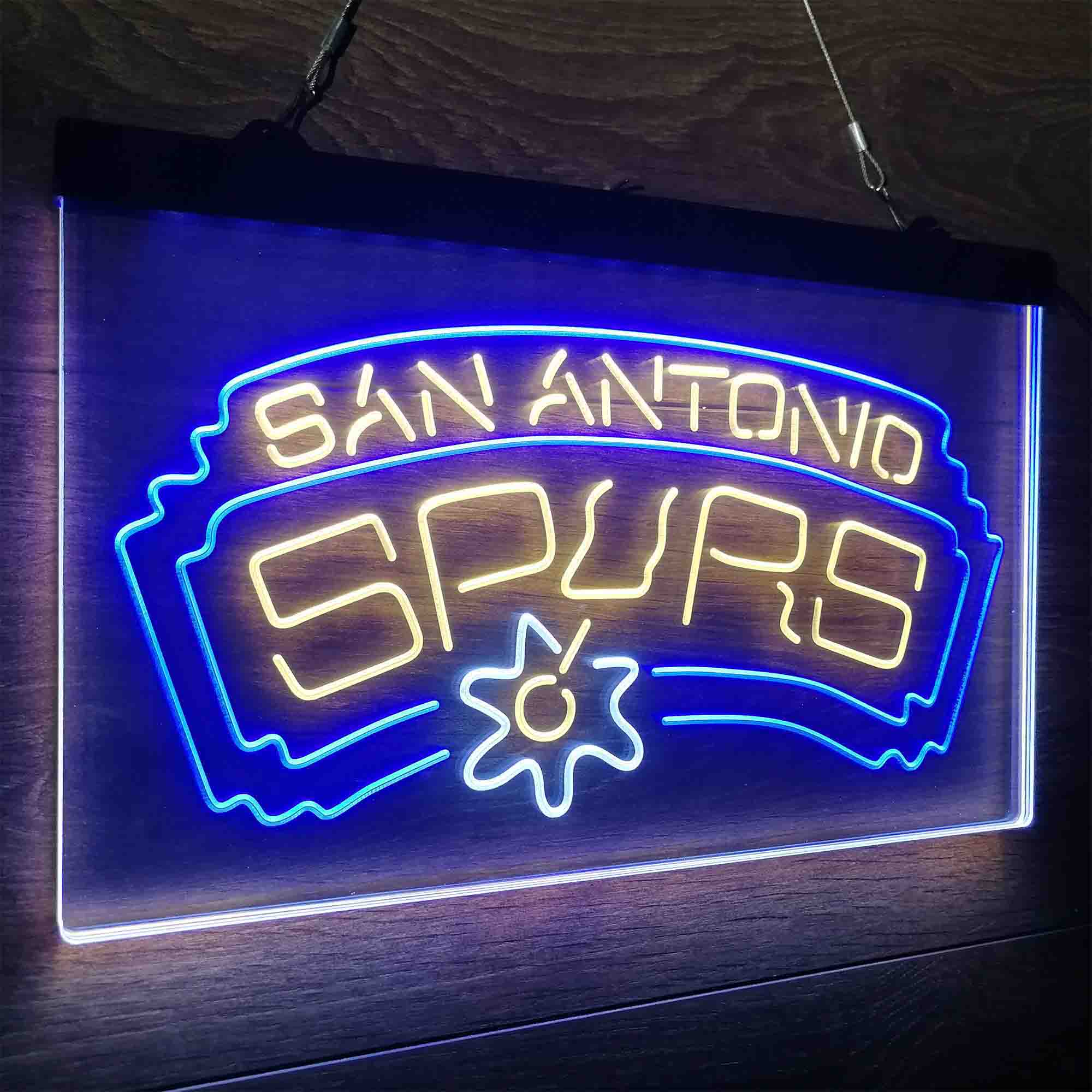 San Antonios League Club Spurses Neon LED Sign 3 Colors