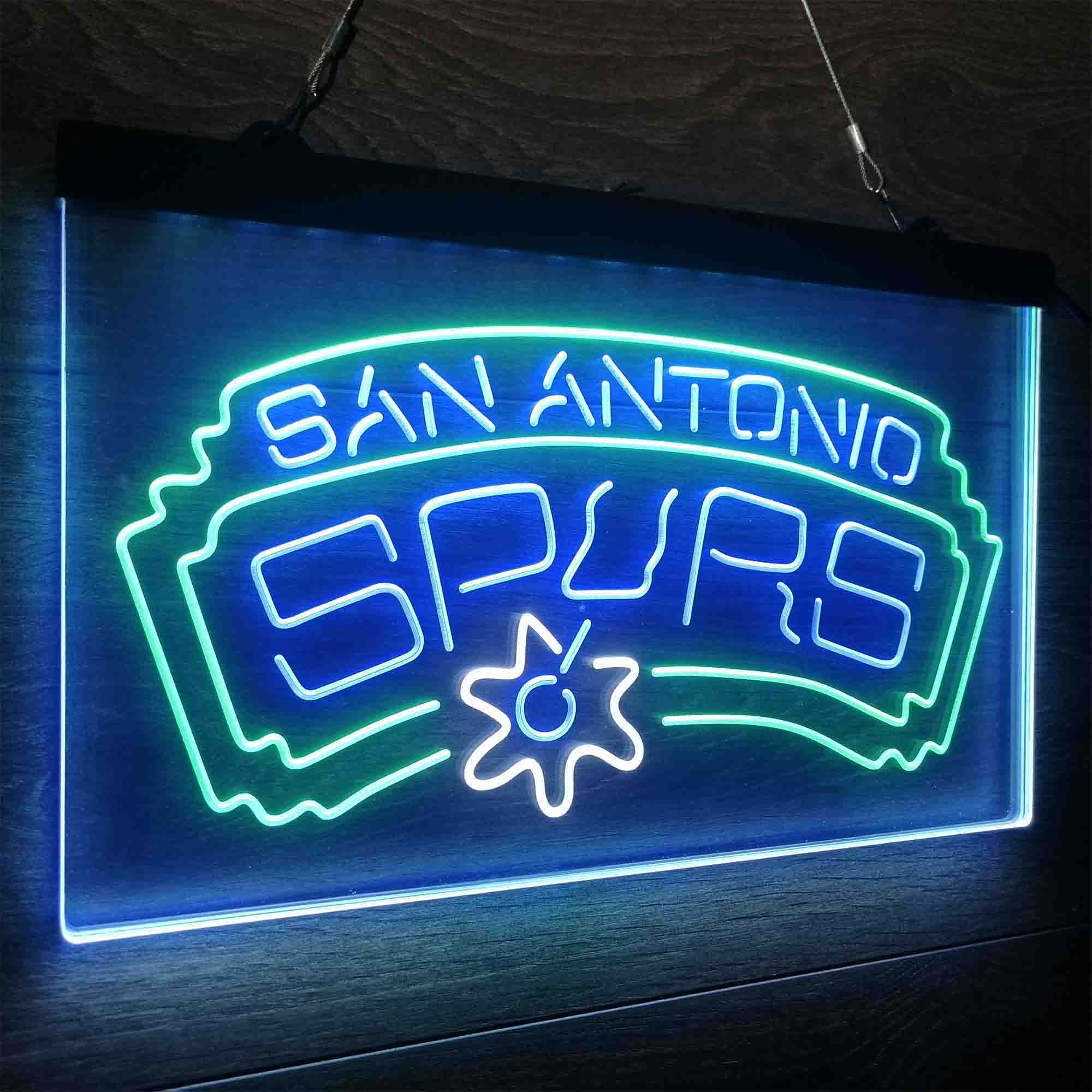 San Antonios League Club Spurses Neon LED Sign 3 Colors