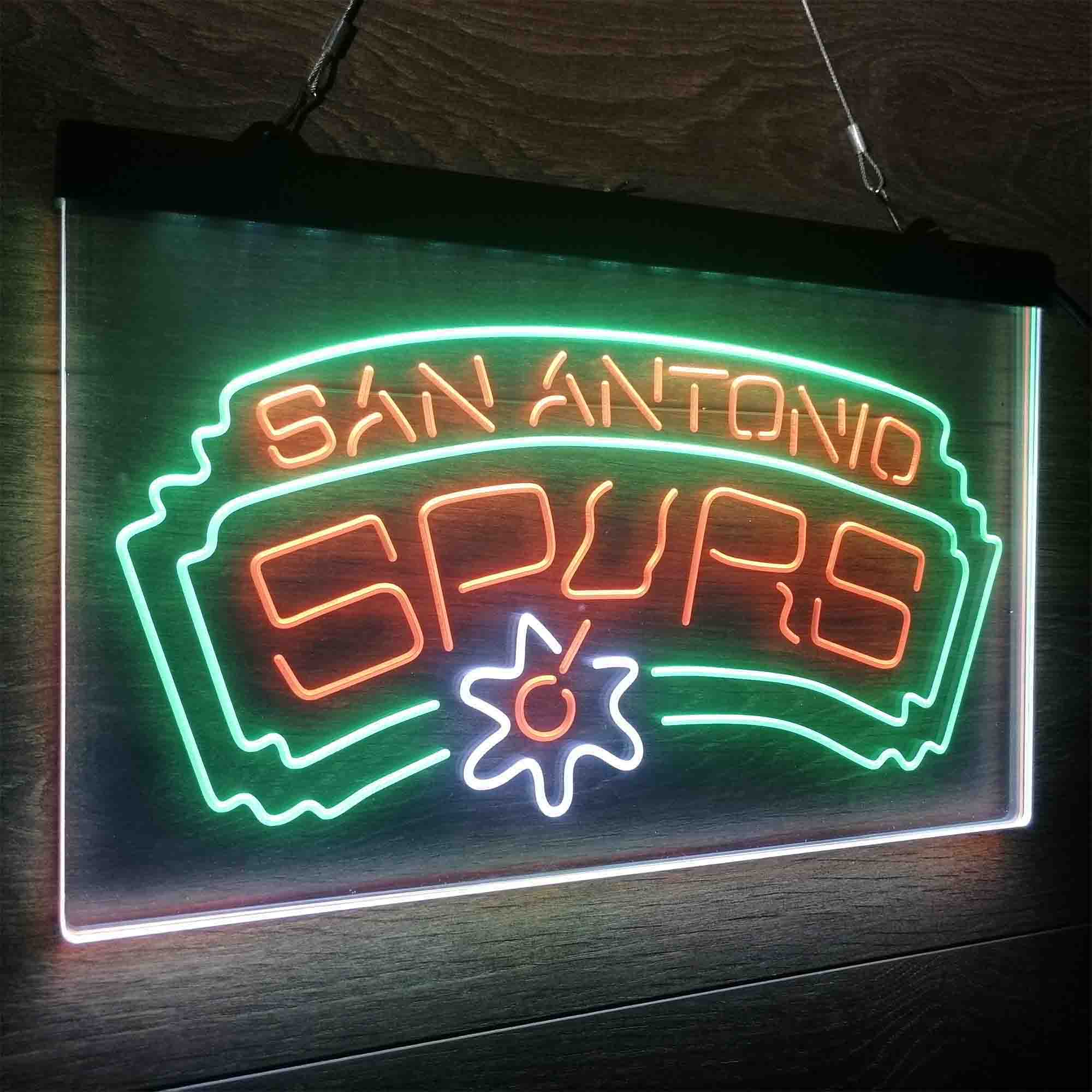 San Antonios League Club Spurses Neon LED Sign 3 Colors