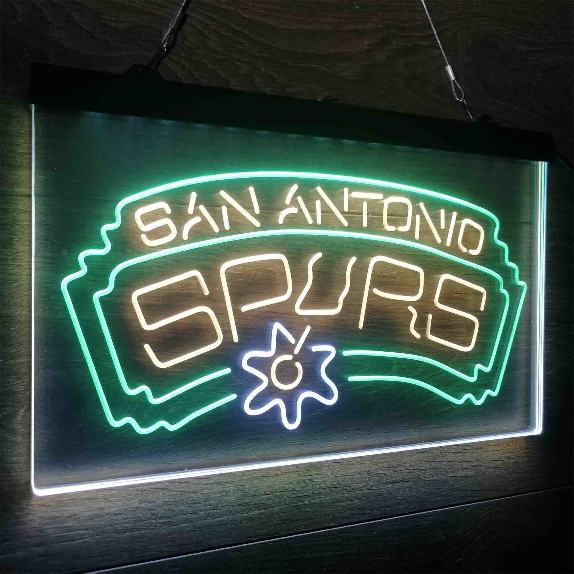 San Antonios League Club Spurses Neon LED Sign 3 Colors