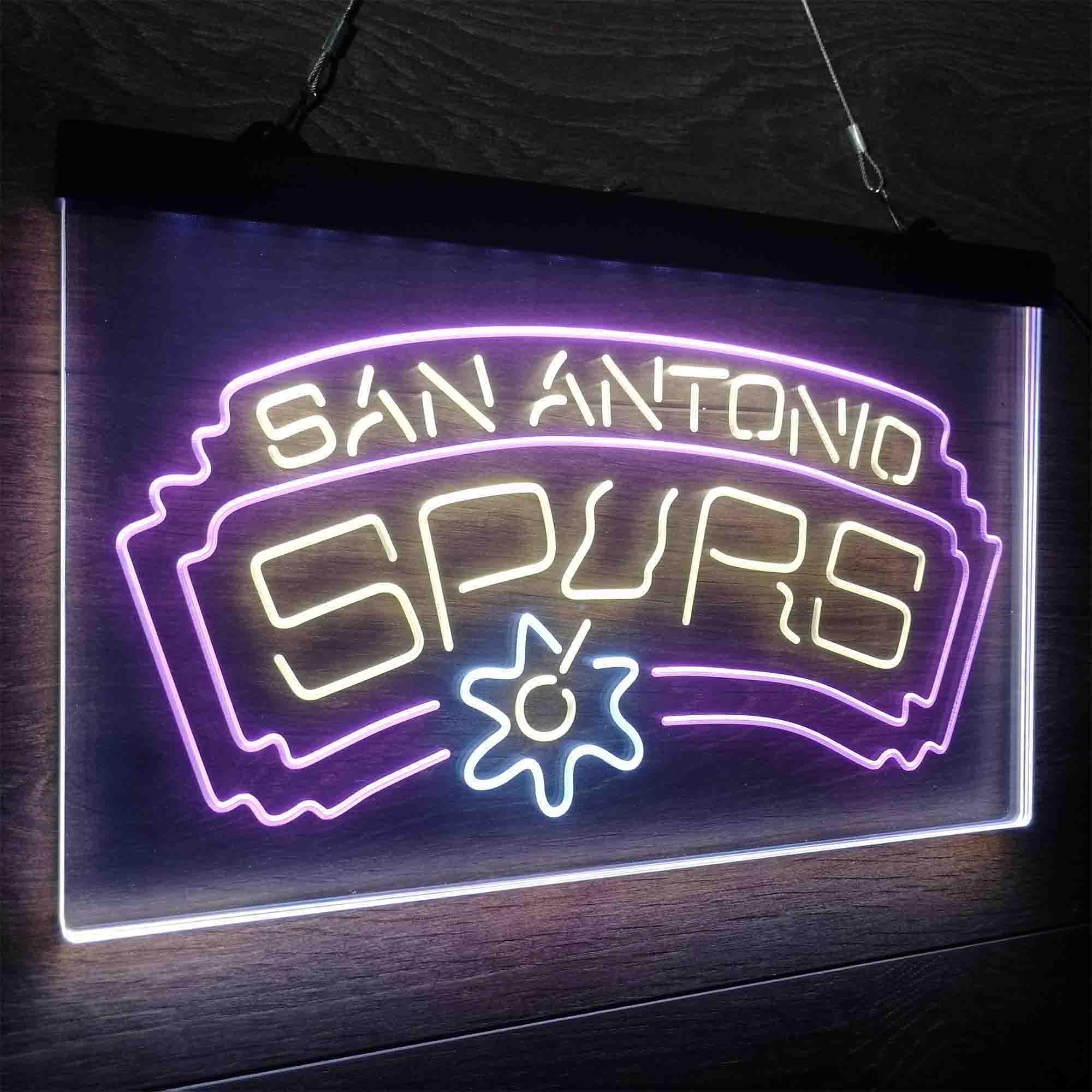 San Antonios League Club Spurses Neon LED Sign 3 Colors