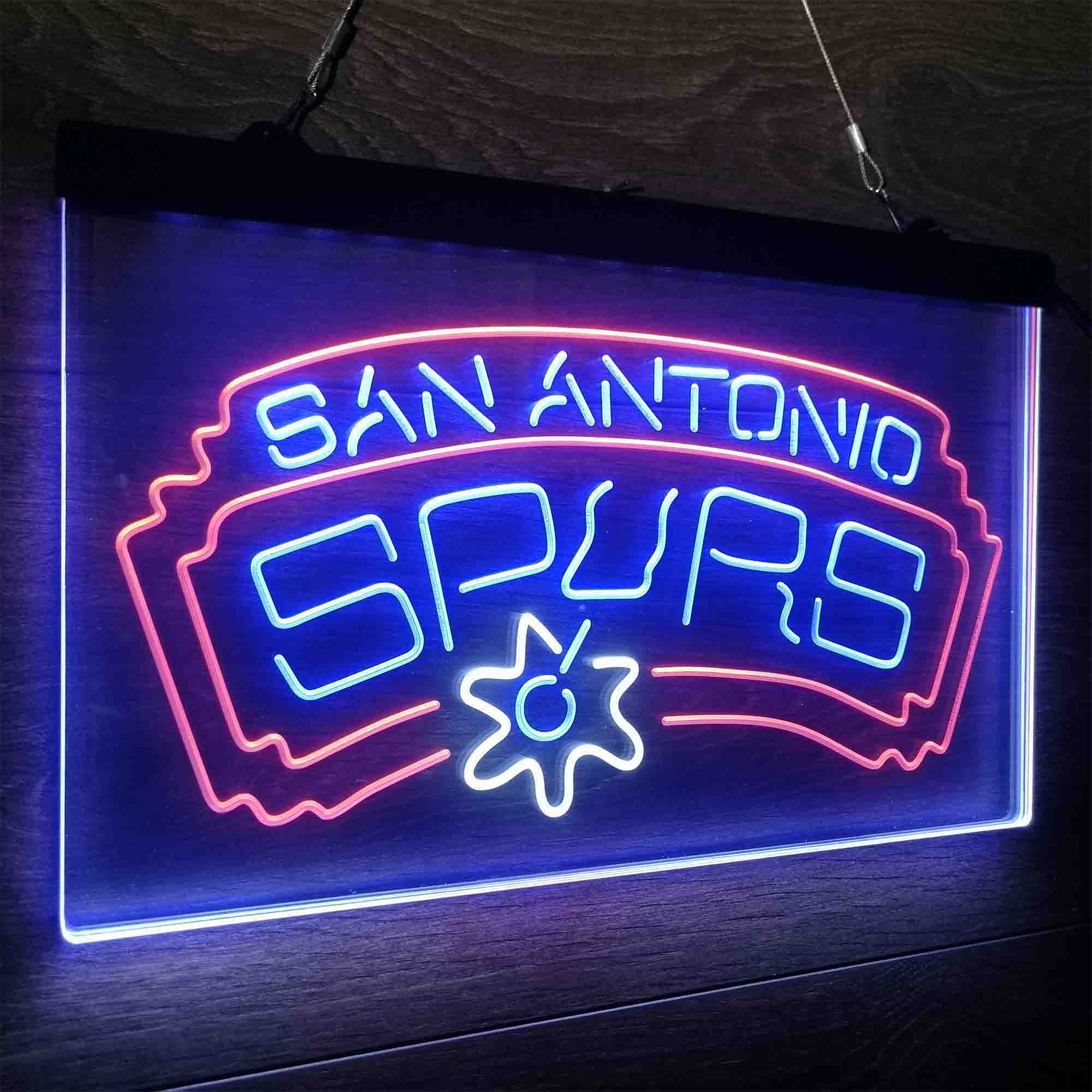 San Antonios League Club Spurses Neon LED Sign 3 Colors