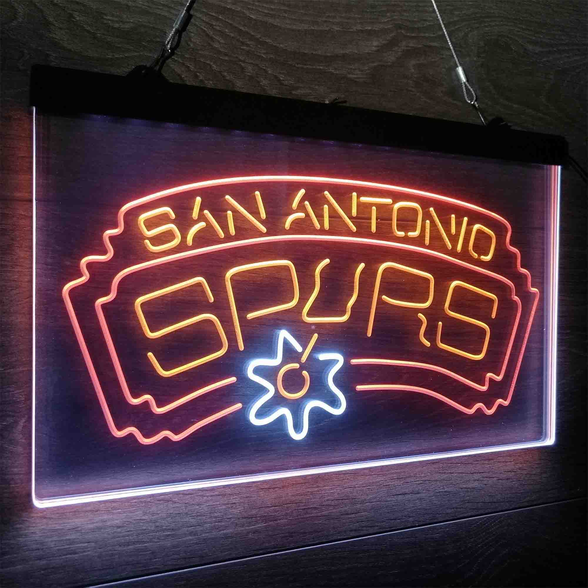 San Antonios League Club Spurses Neon LED Sign 3 Colors