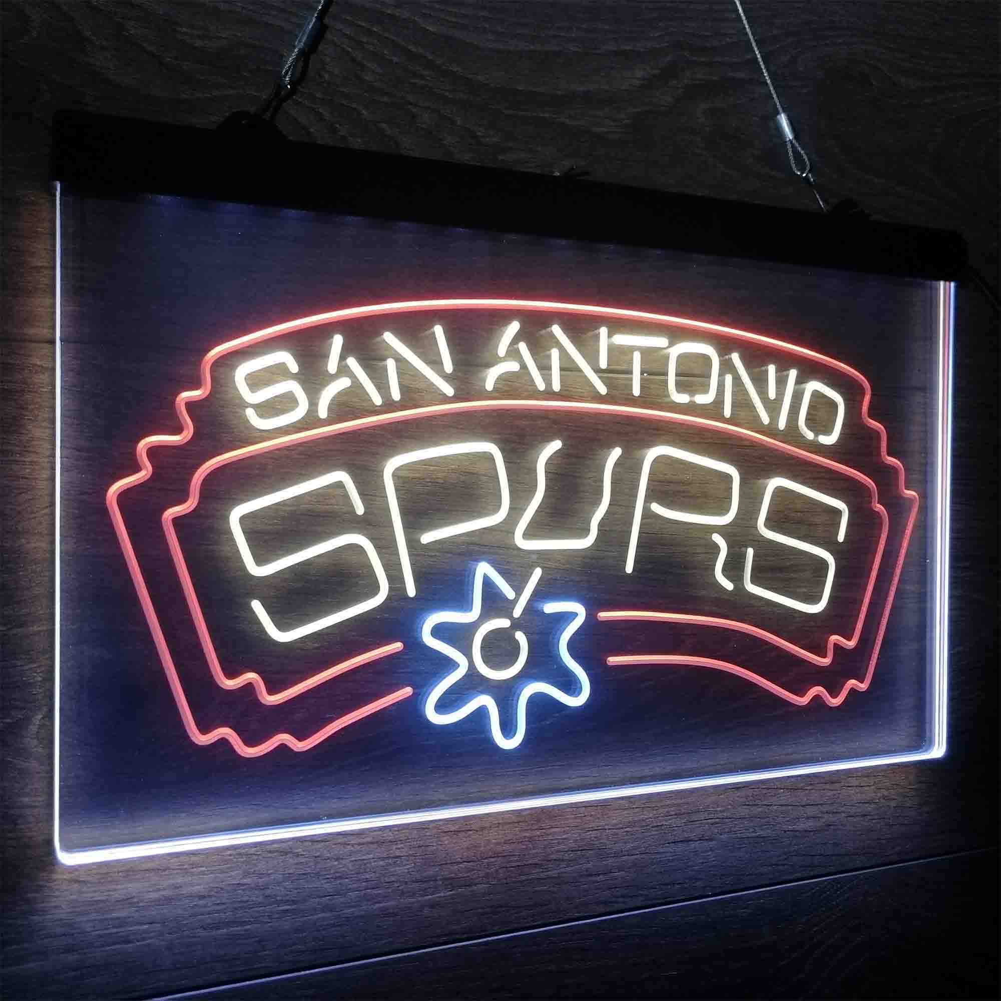 San Antonios League Club Spurses Neon LED Sign 3 Colors