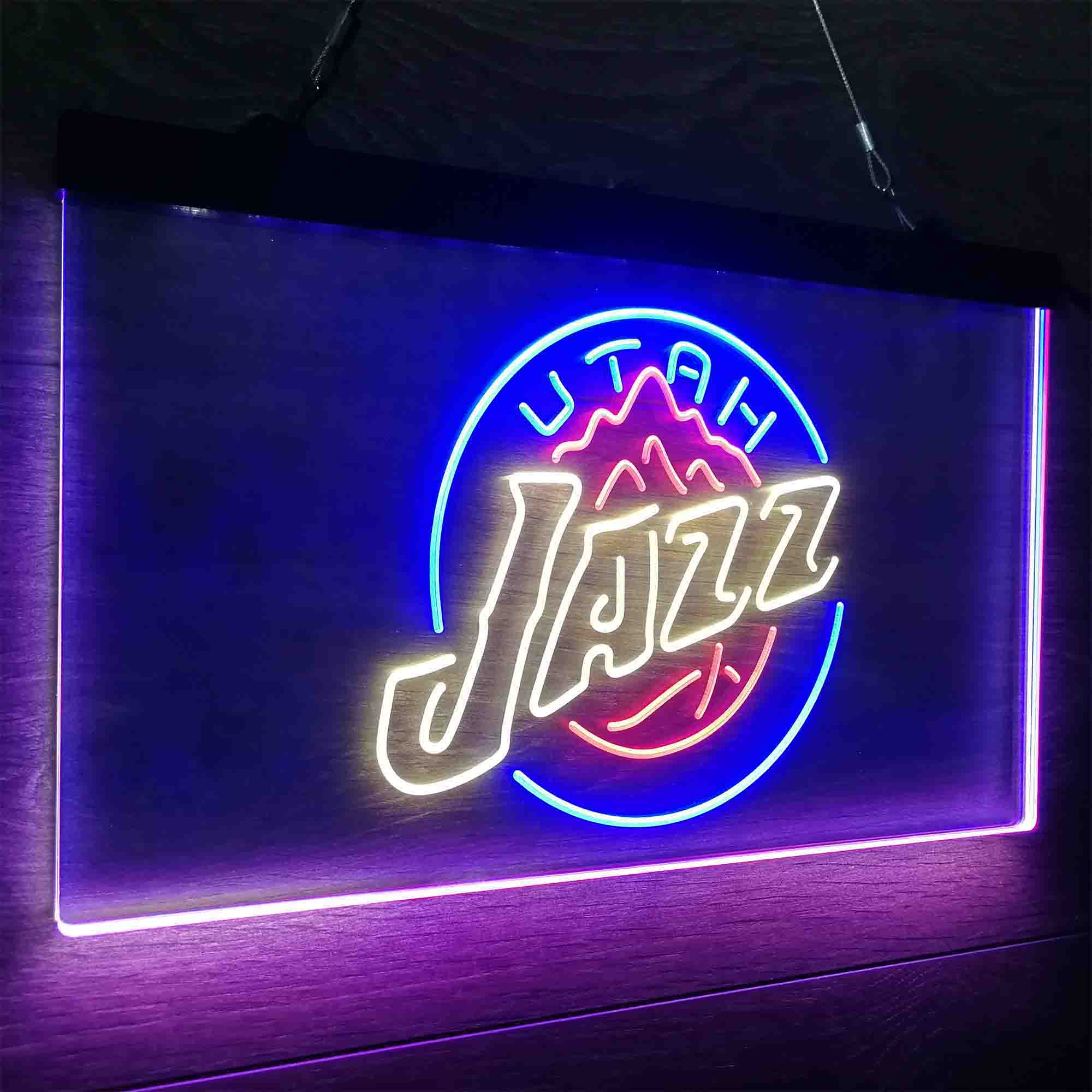 Utah League Pub Club Jazz Neon LED Sign 3 Colors