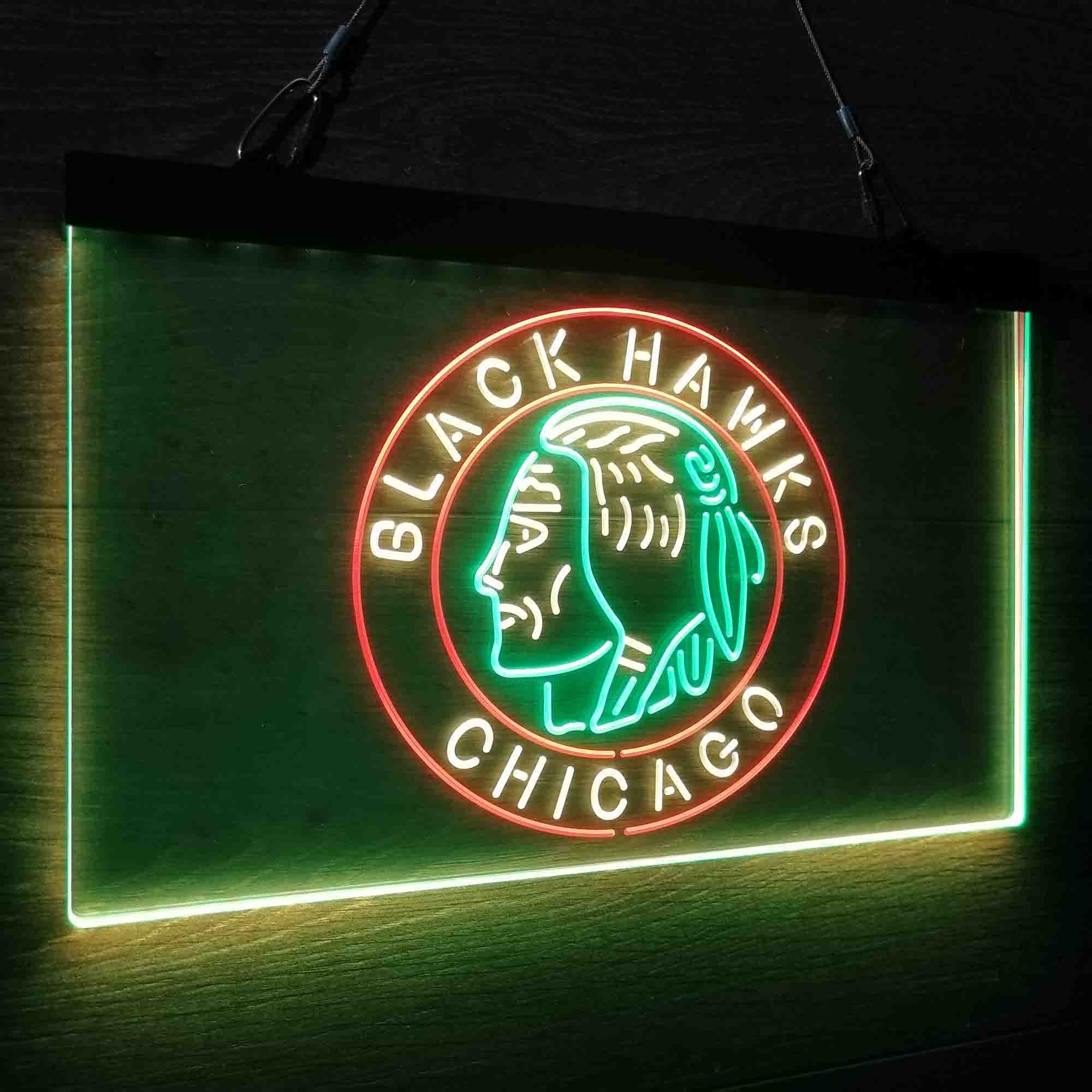 Chicago Blackhawks Neon LED Sign 3 Colors