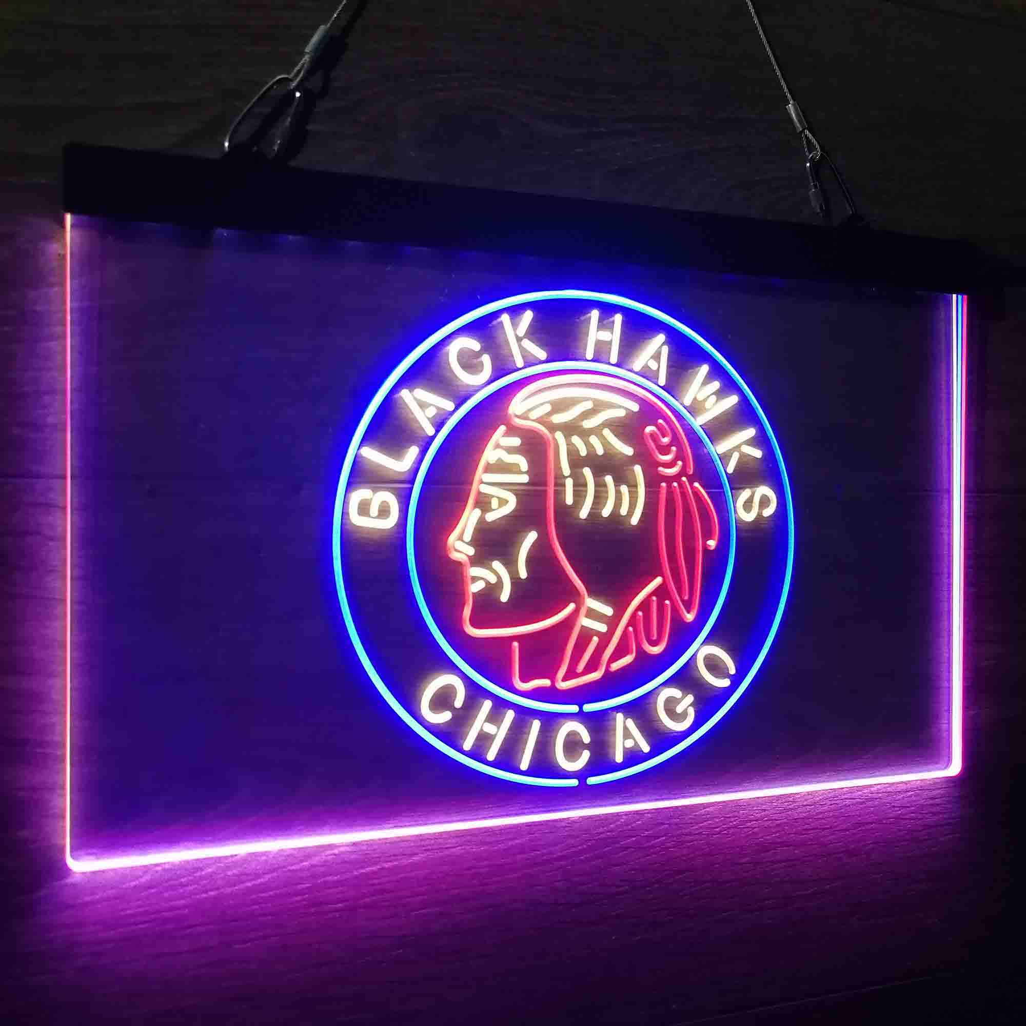 Chicago Blackhawks Neon LED Sign 3 Colors