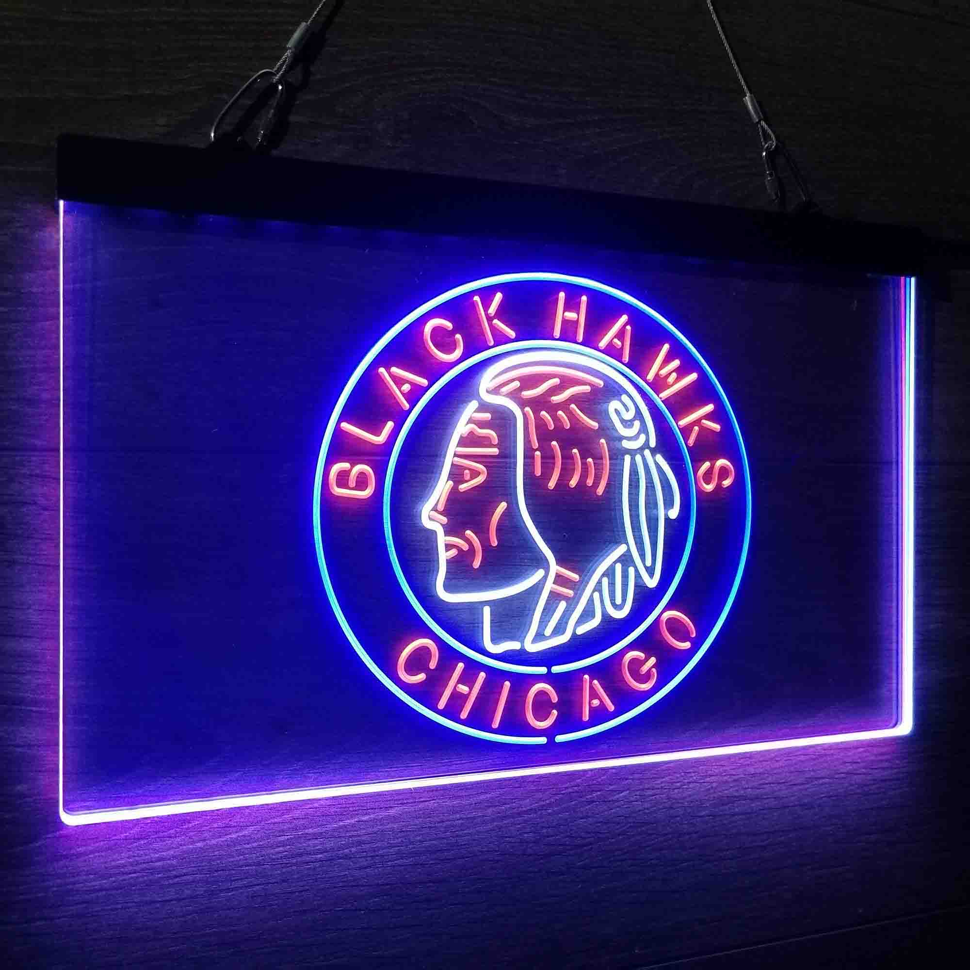 Chicago Blackhawks Neon LED Sign 3 Colors