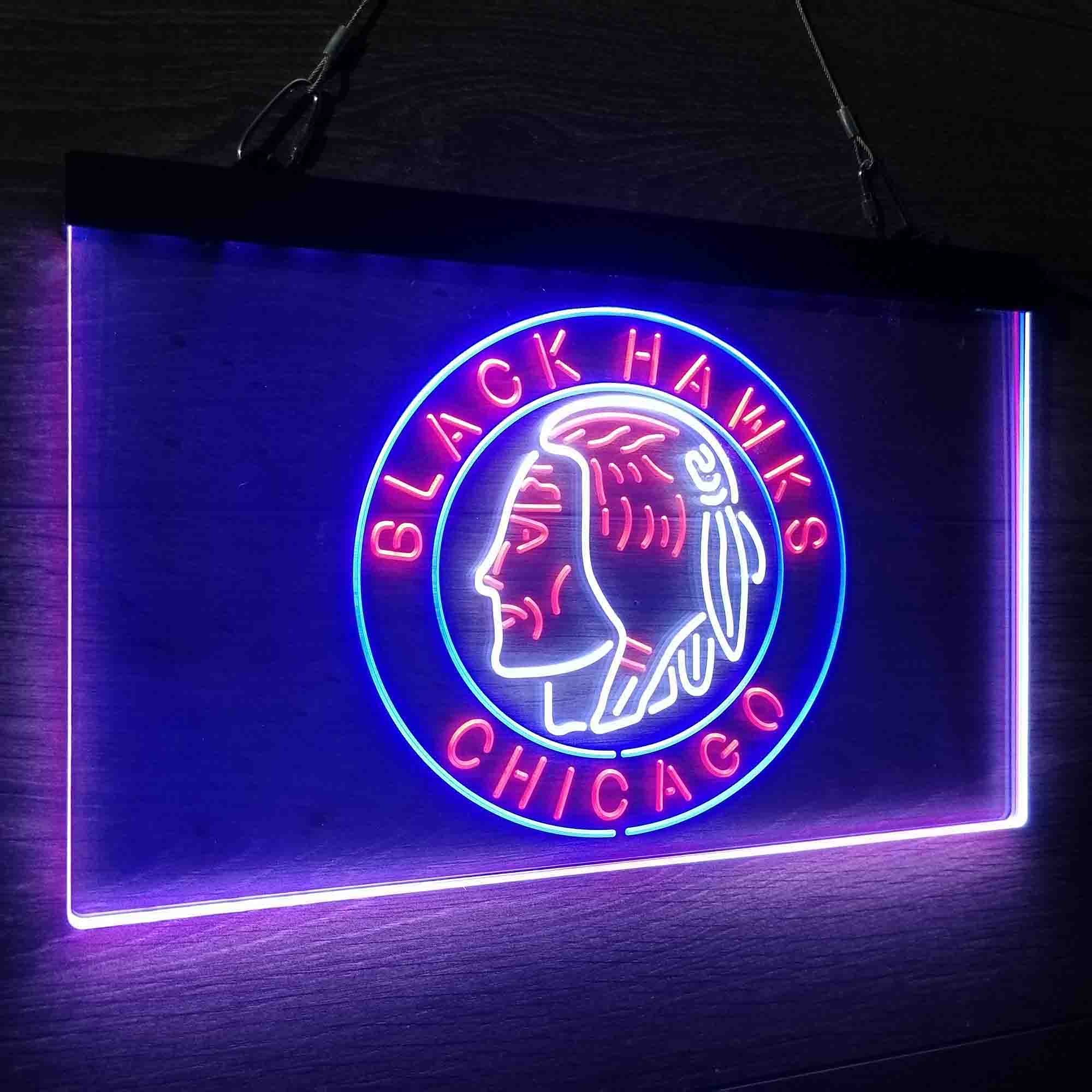 Chicago Blackhawks Neon LED Sign 3 Colors