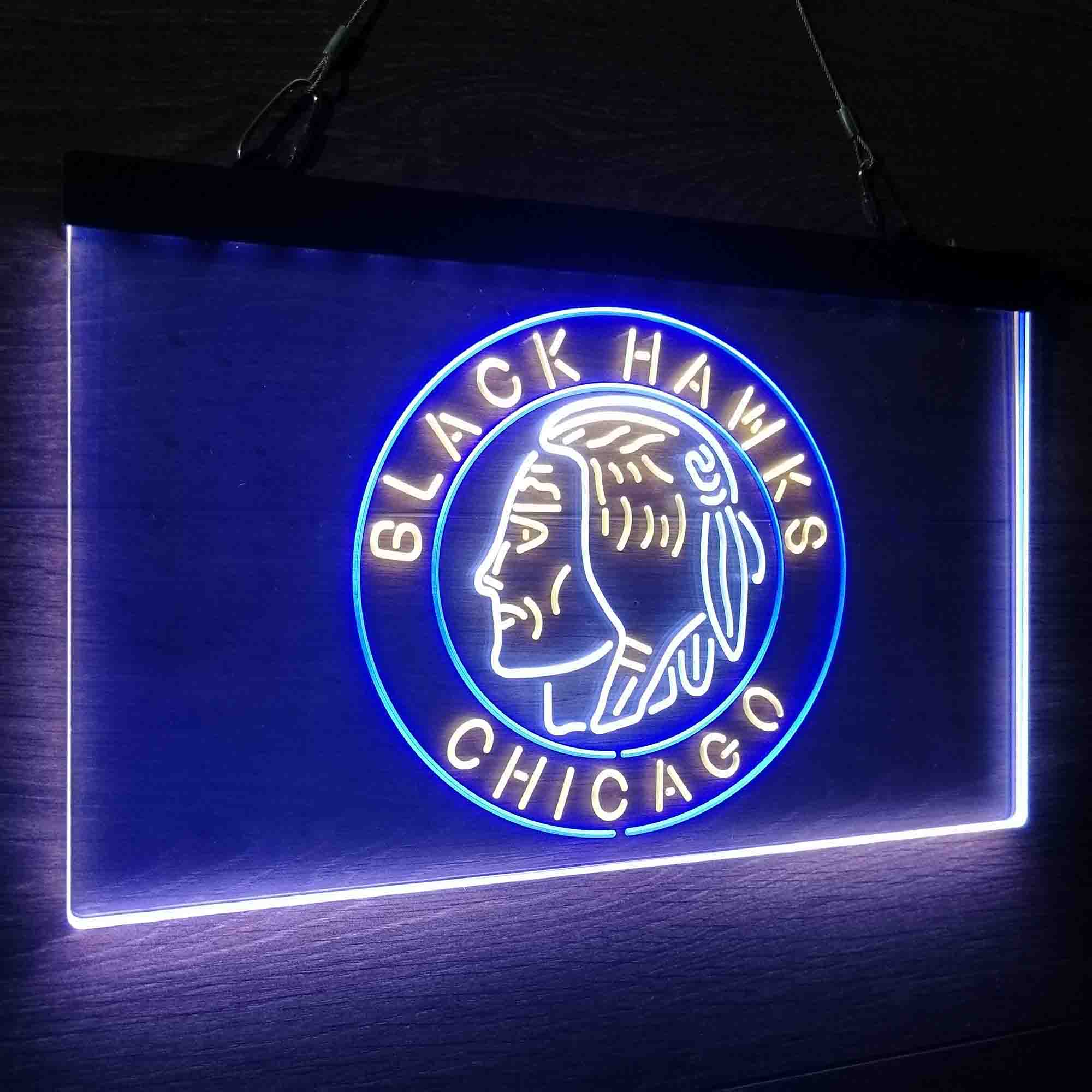 Chicago Blackhawks Neon LED Sign 3 Colors