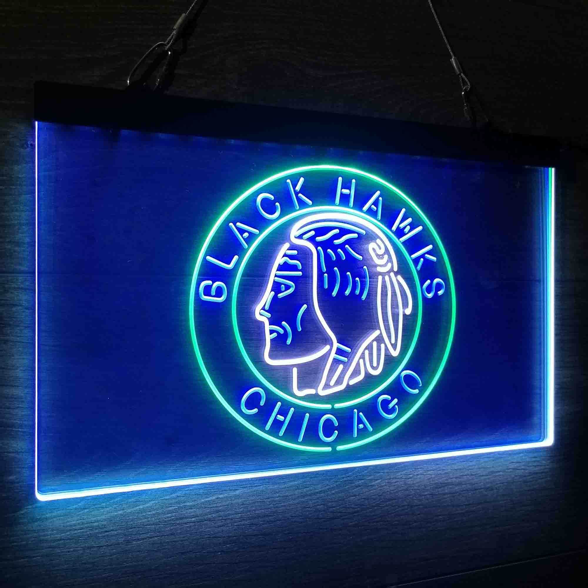 Chicago Blackhawks Neon LED Sign 3 Colors