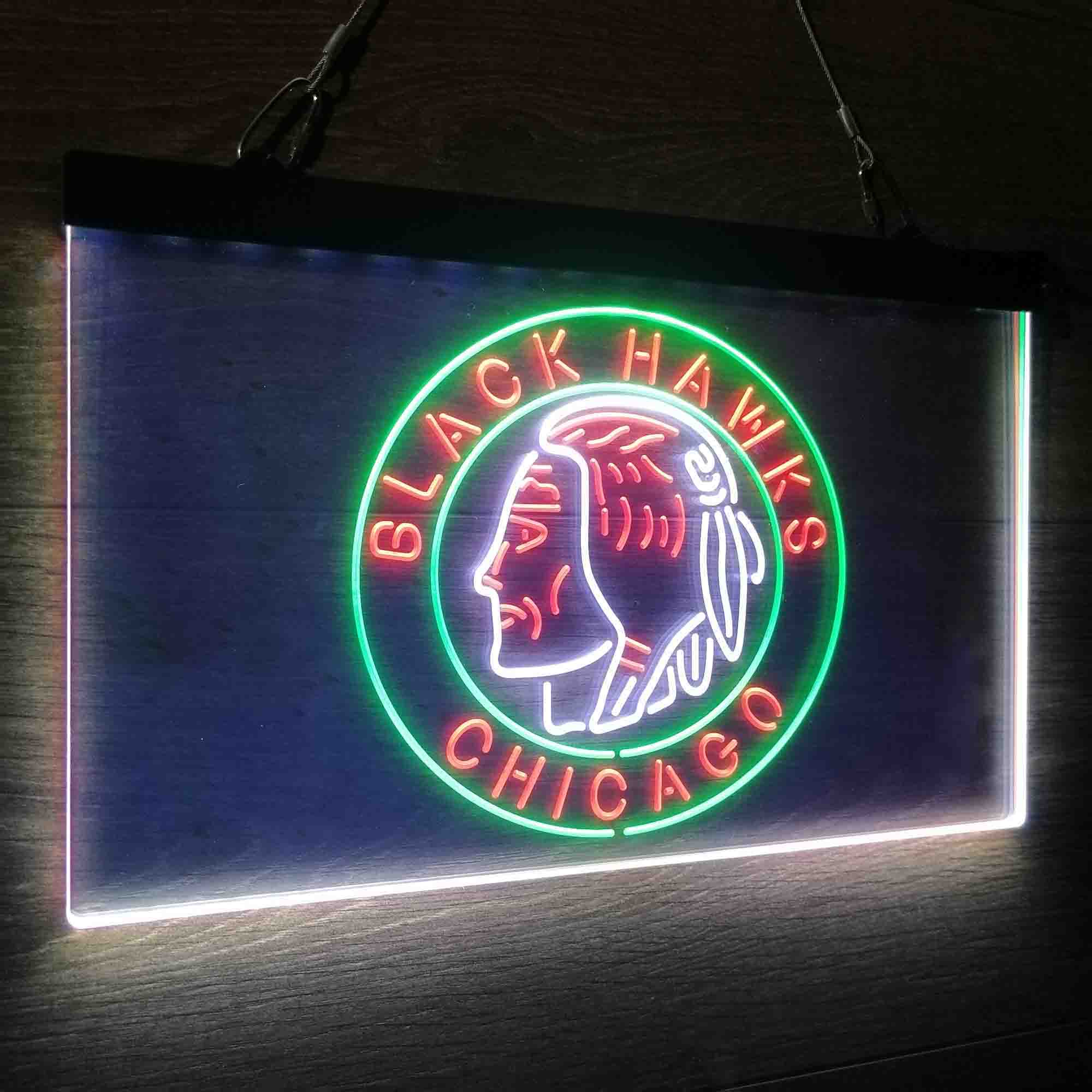 Chicago Blackhawks Neon LED Sign 3 Colors