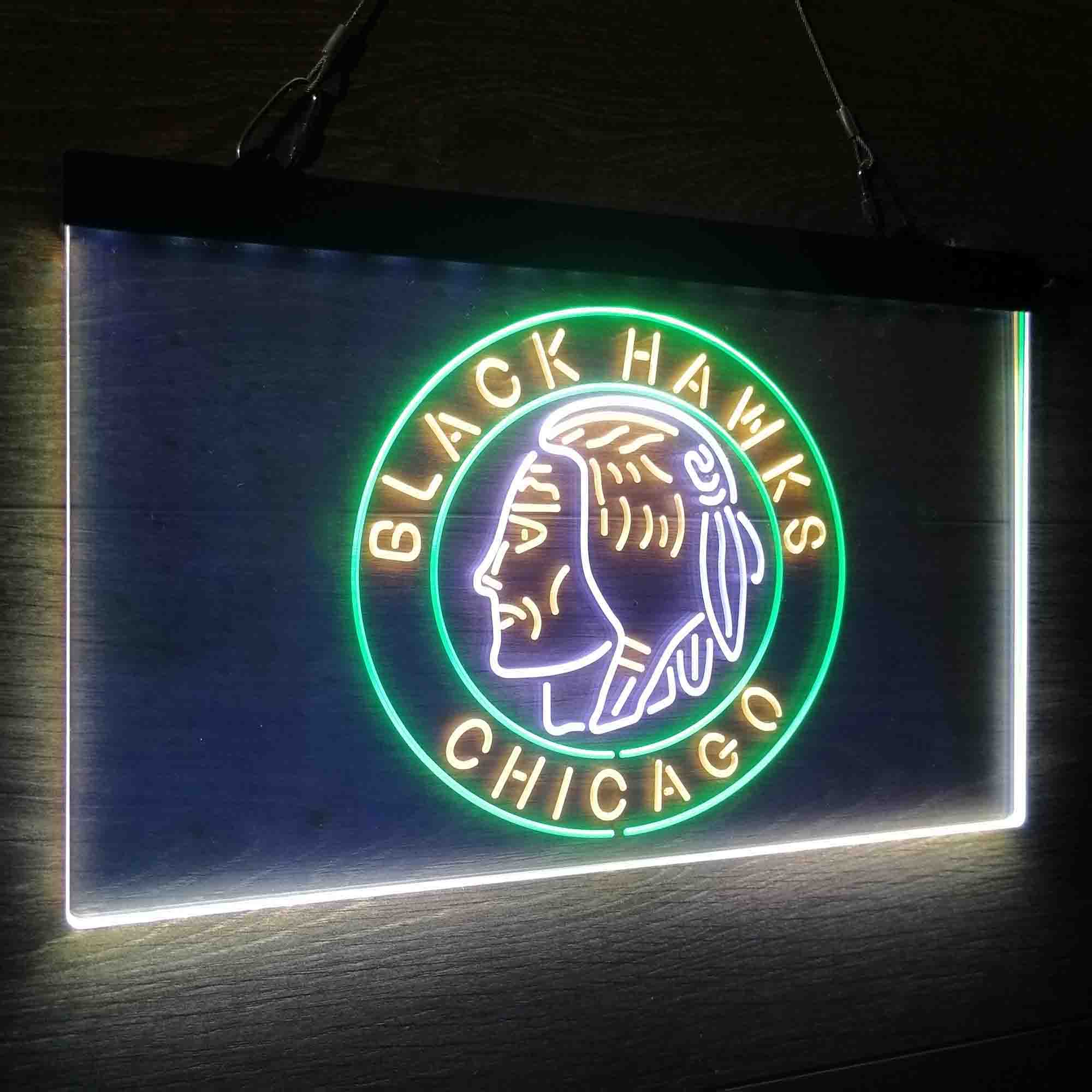 Chicago Blackhawks Neon LED Sign 3 Colors