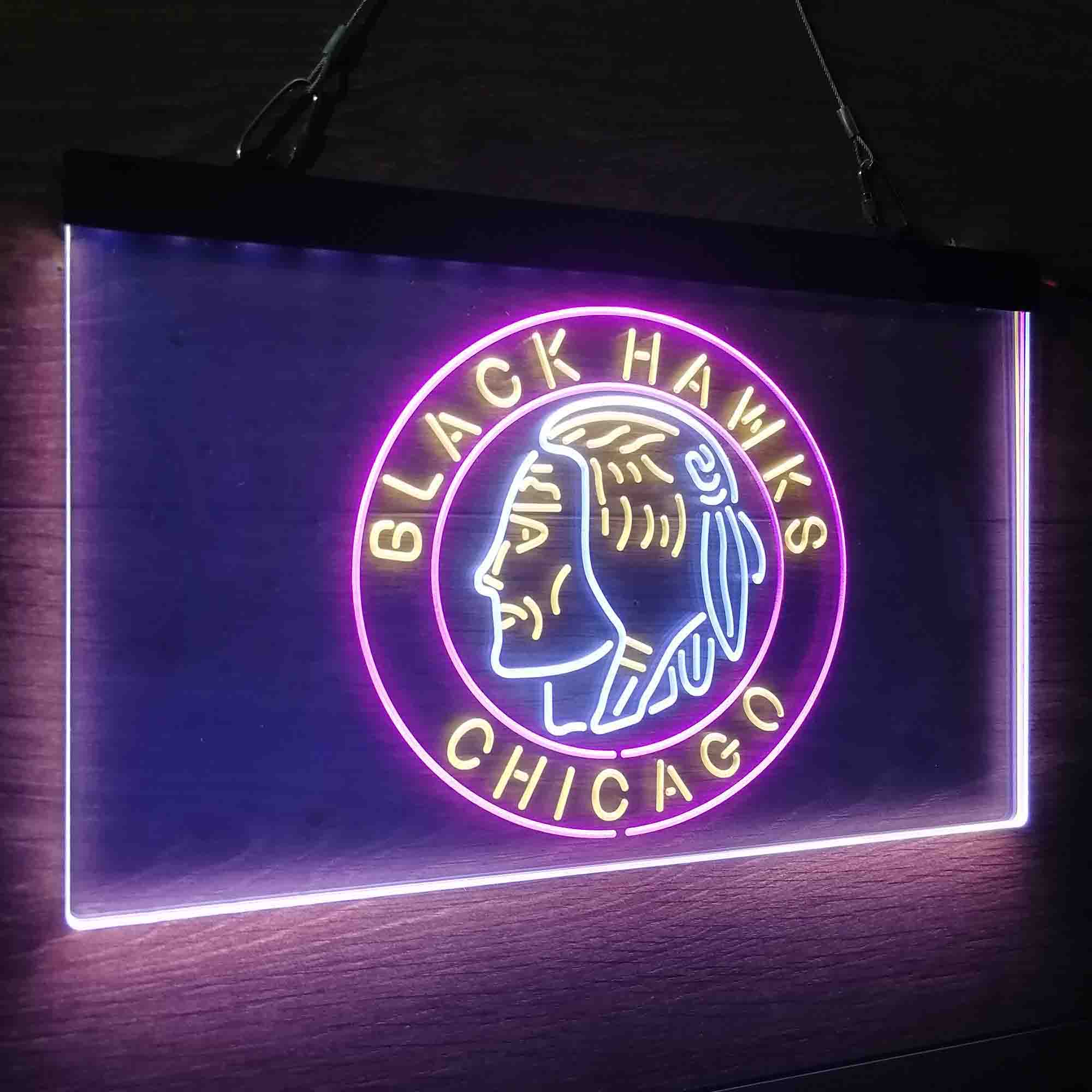 Chicago Blackhawks Neon LED Sign 3 Colors